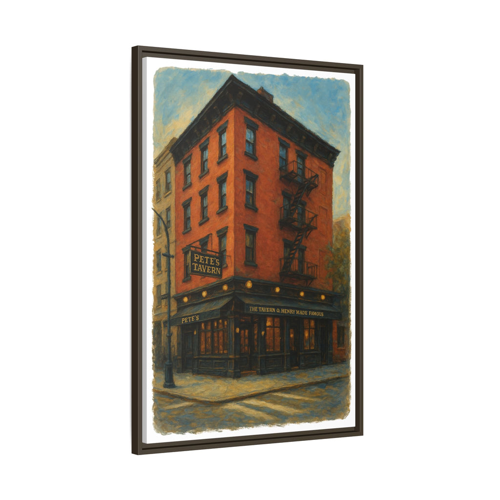 Pete's Tavern — Restaurant Print | Matte Canvas + Wooden Frame