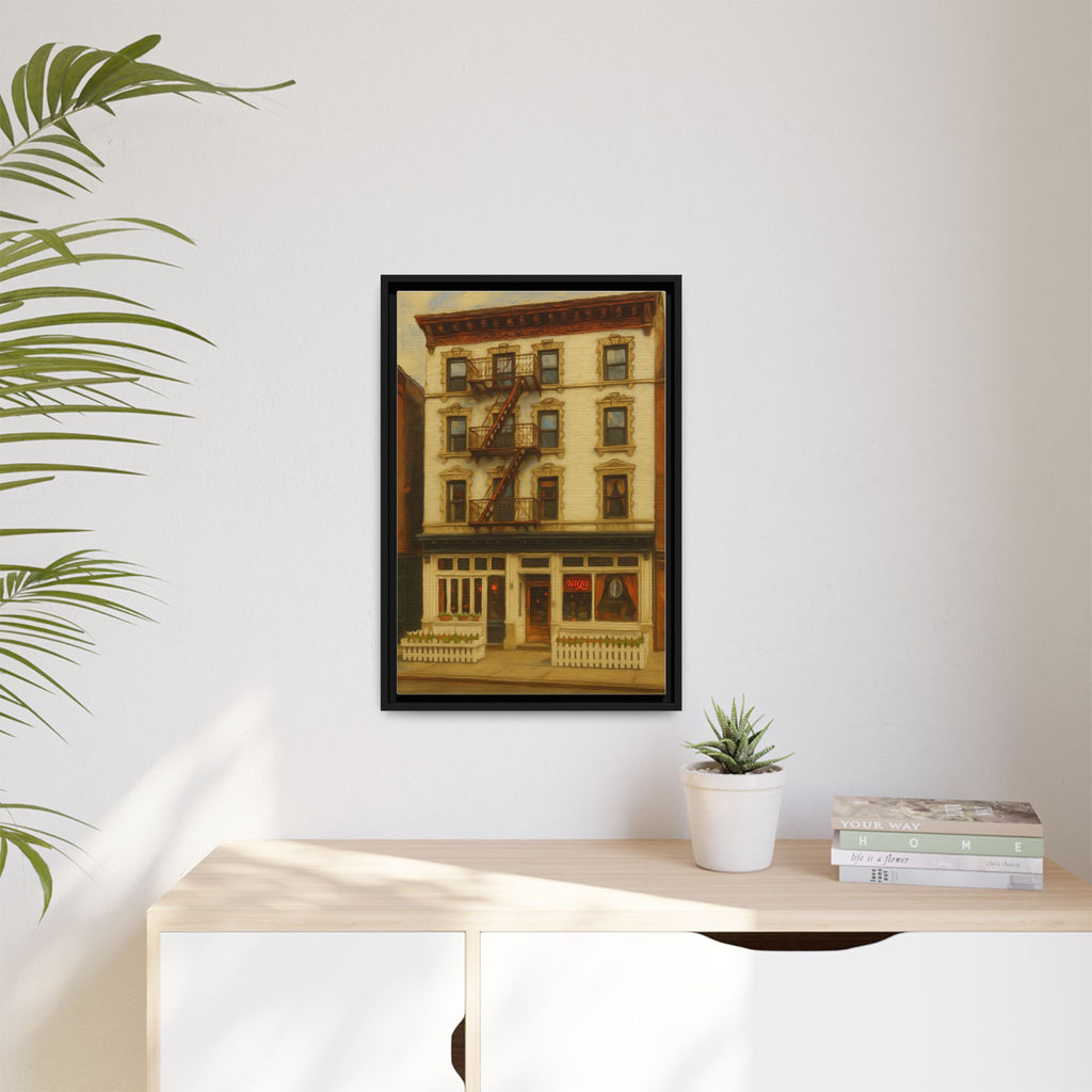 Frank — Restaurant Print | Matte Canvas + Wooden Frame