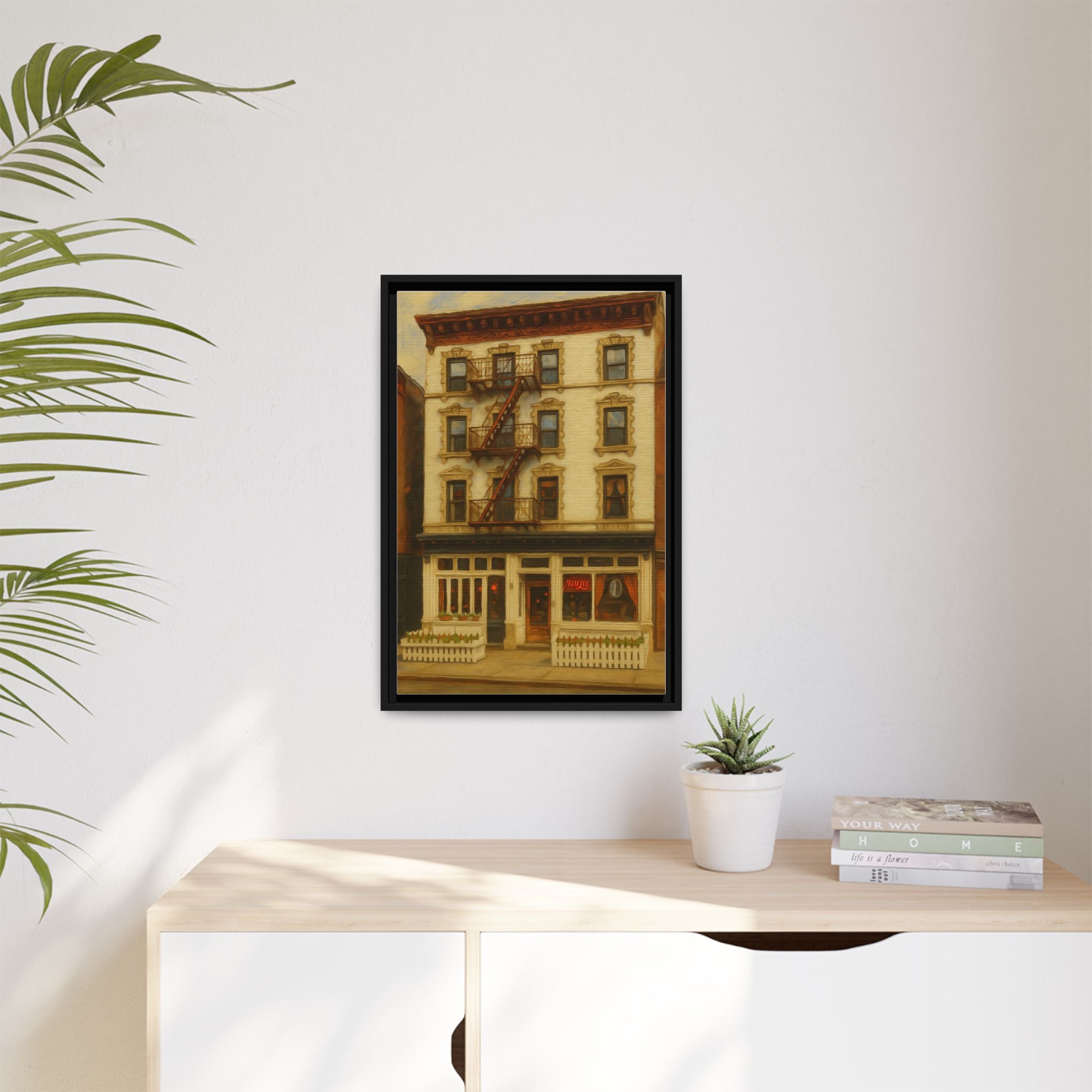 Frank — Restaurant Print | Matte Canvas + Wooden Frame