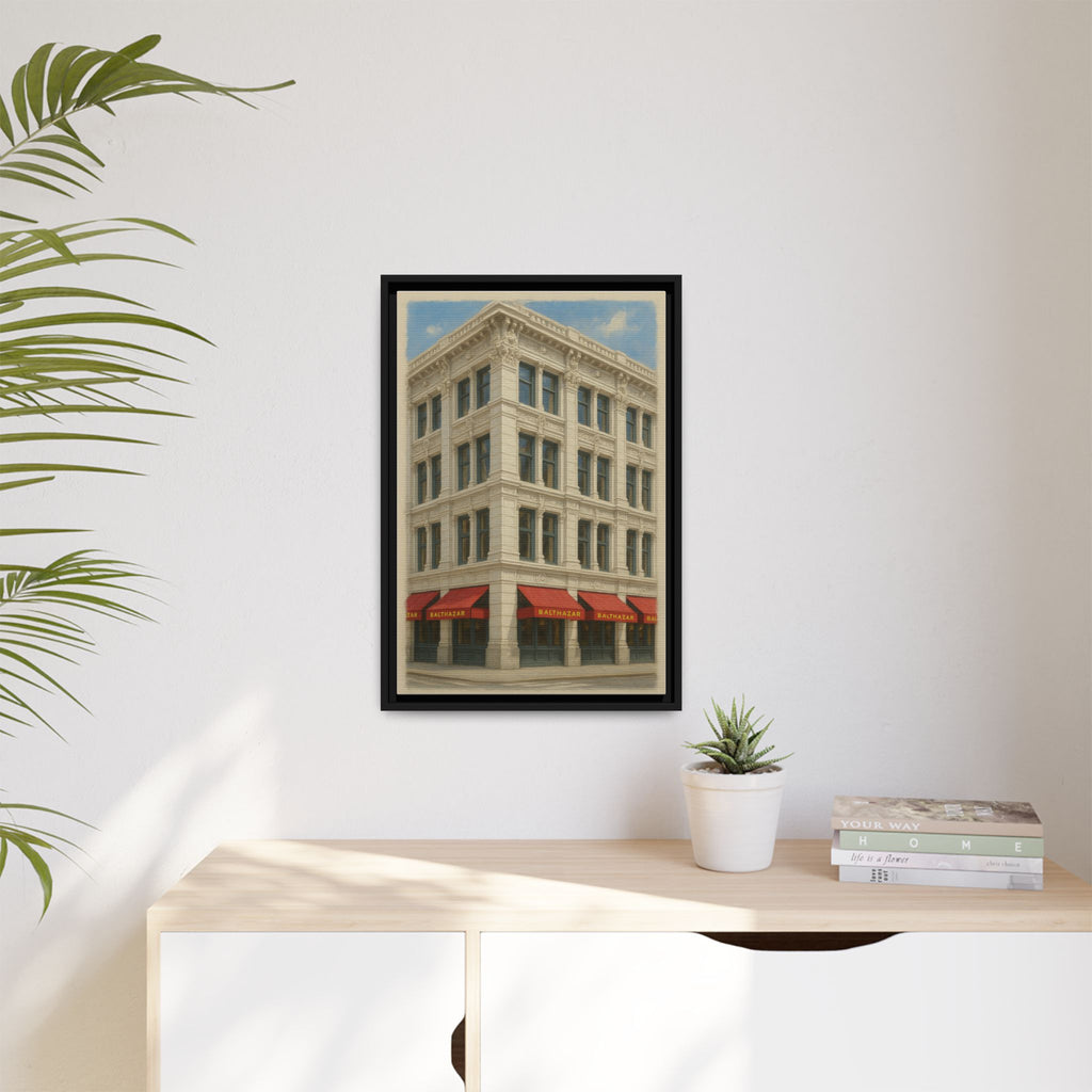 Balthazar Restaurant — Restaurant Print | Matte Canvas + Wooden Frame