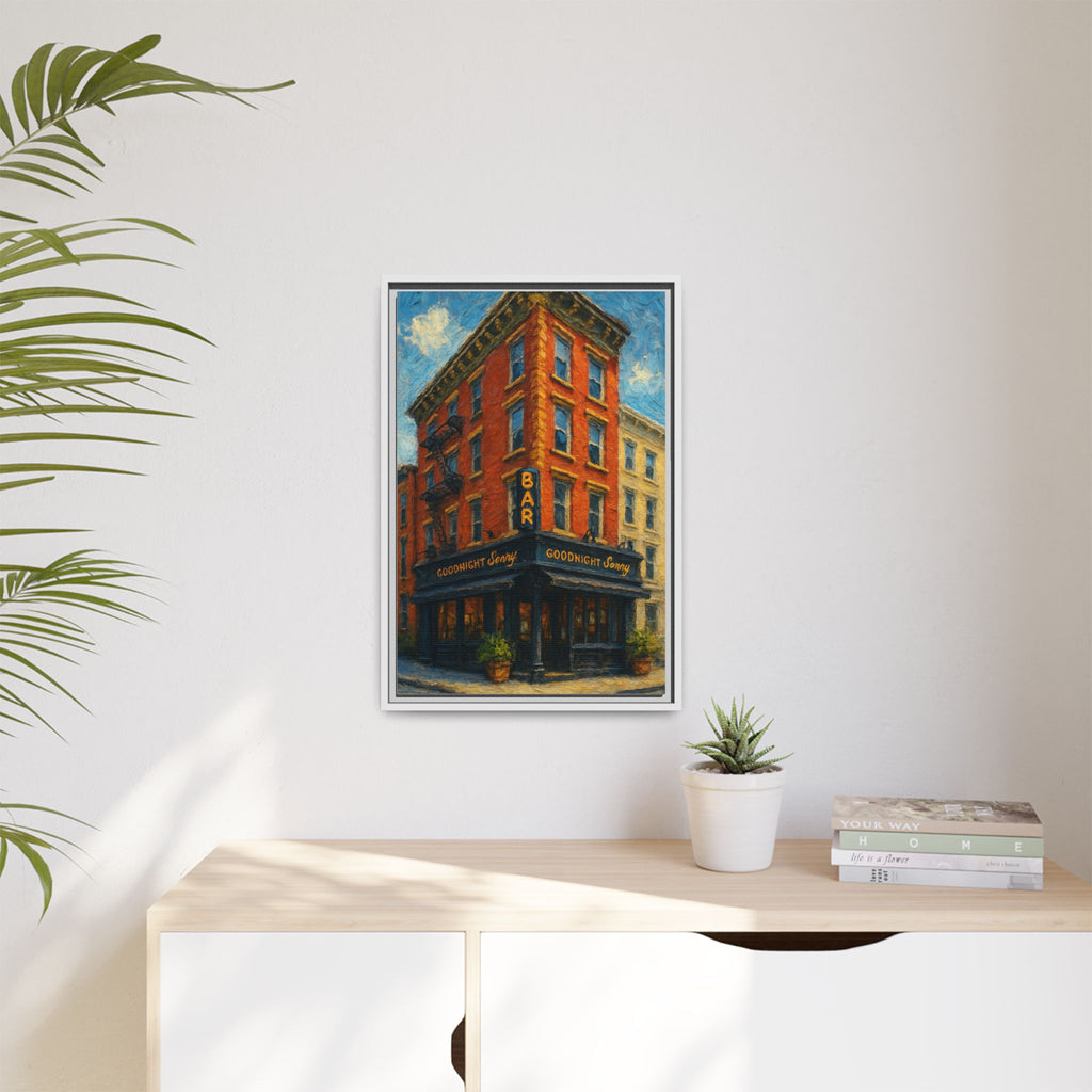 Goodnight Sonny — Restaurant Print | Matte Canvas + Wooden Frame