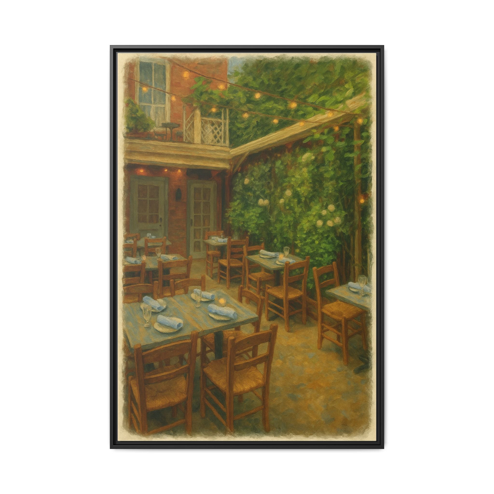 Palma — Restaurant Print | Matte Canvas + Wooden Frame