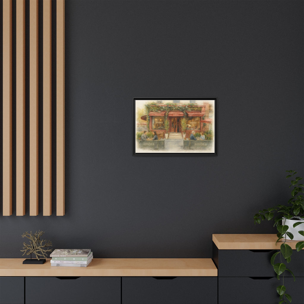 Ambra  — Restaurant Print | Matte Canvas + Wooden Frame