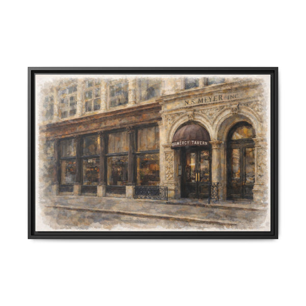 Gramercy Tavern — Restaurant Print | Matte Canvas + Wooden Frame