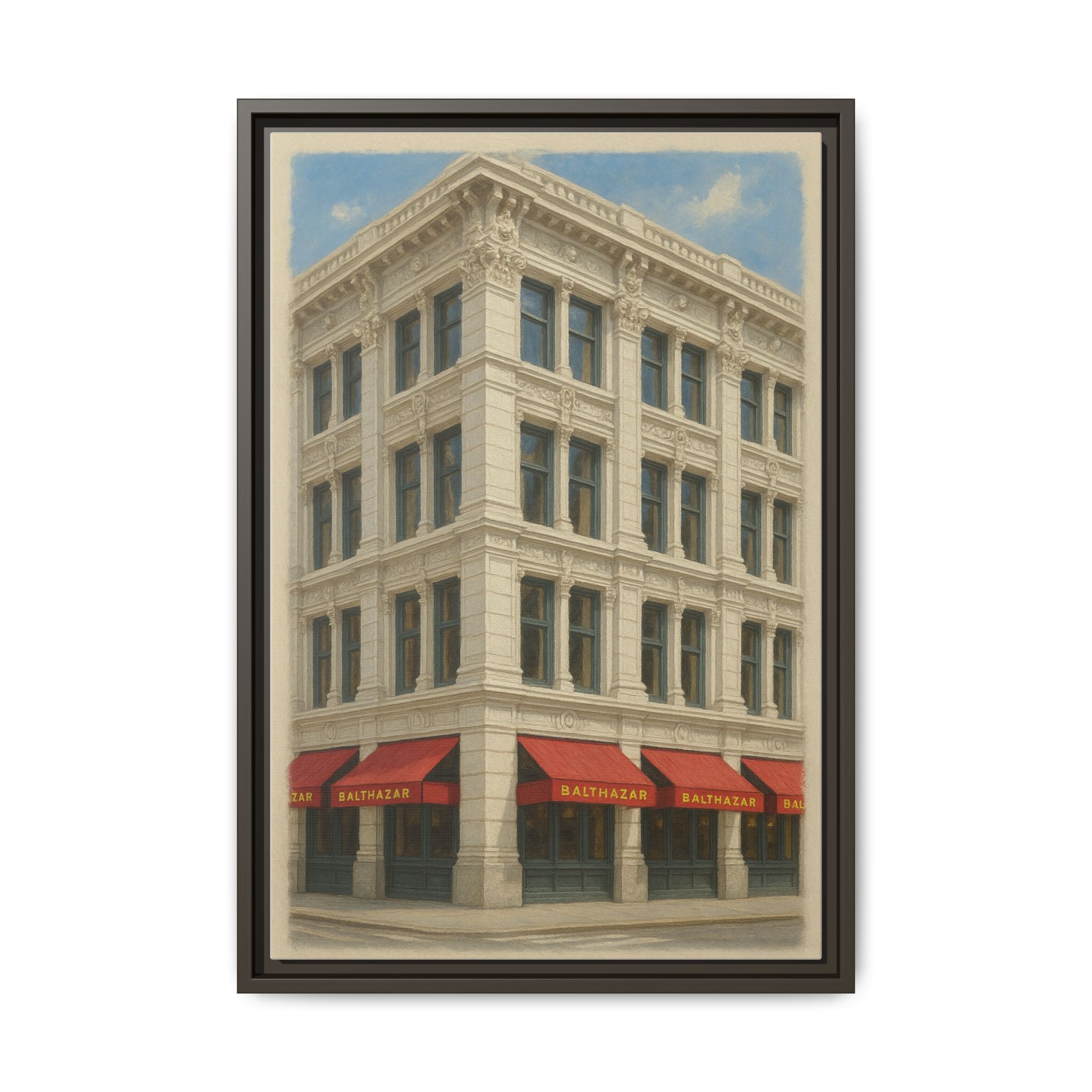 Balthazar Restaurant — Restaurant Print | Matte Canvas + Wooden Frame