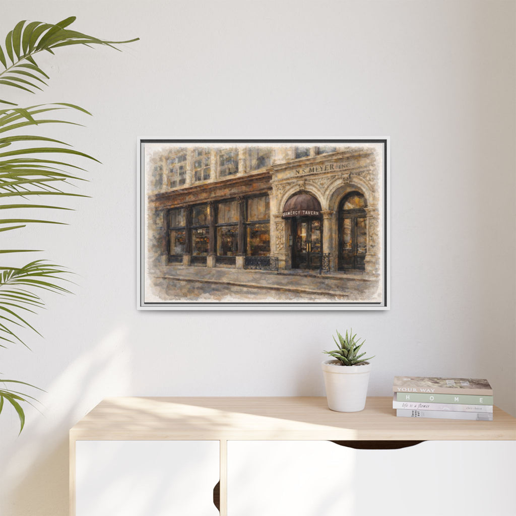 Gramercy Tavern — Restaurant Print | Matte Canvas + Wooden Frame