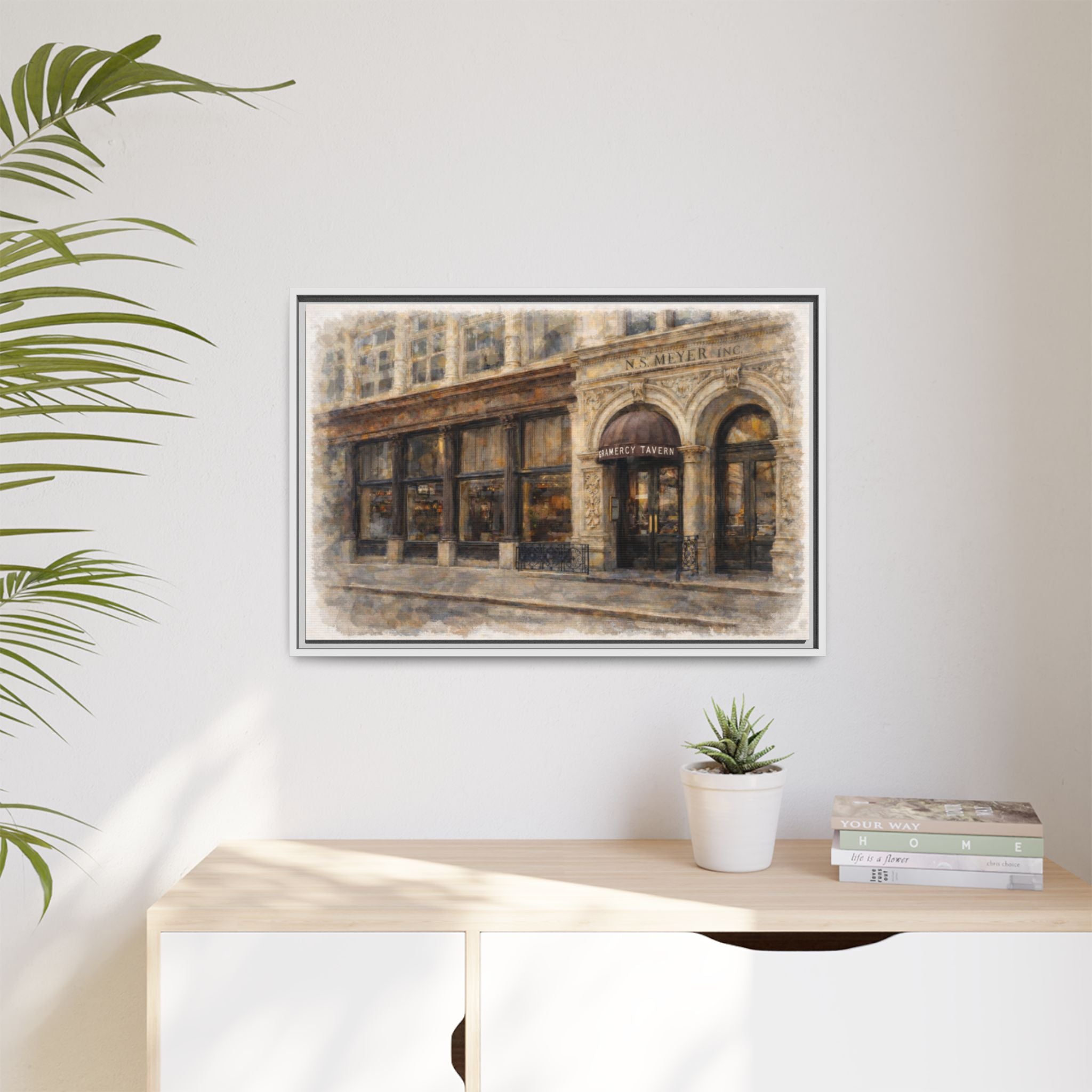 Gramercy Tavern — Restaurant Print | Matte Canvas + Wooden Frame