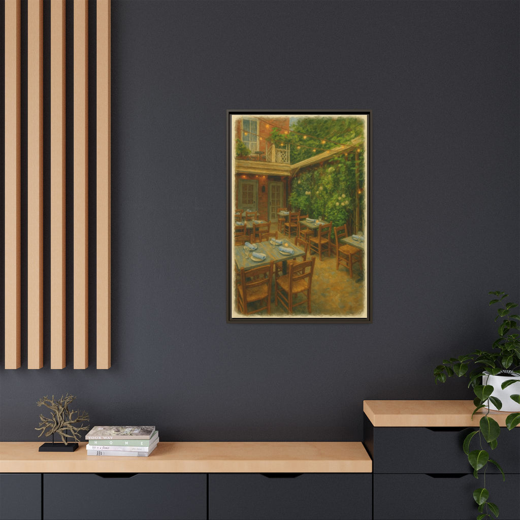 Palma — Restaurant Print | Matte Canvas + Wooden Frame