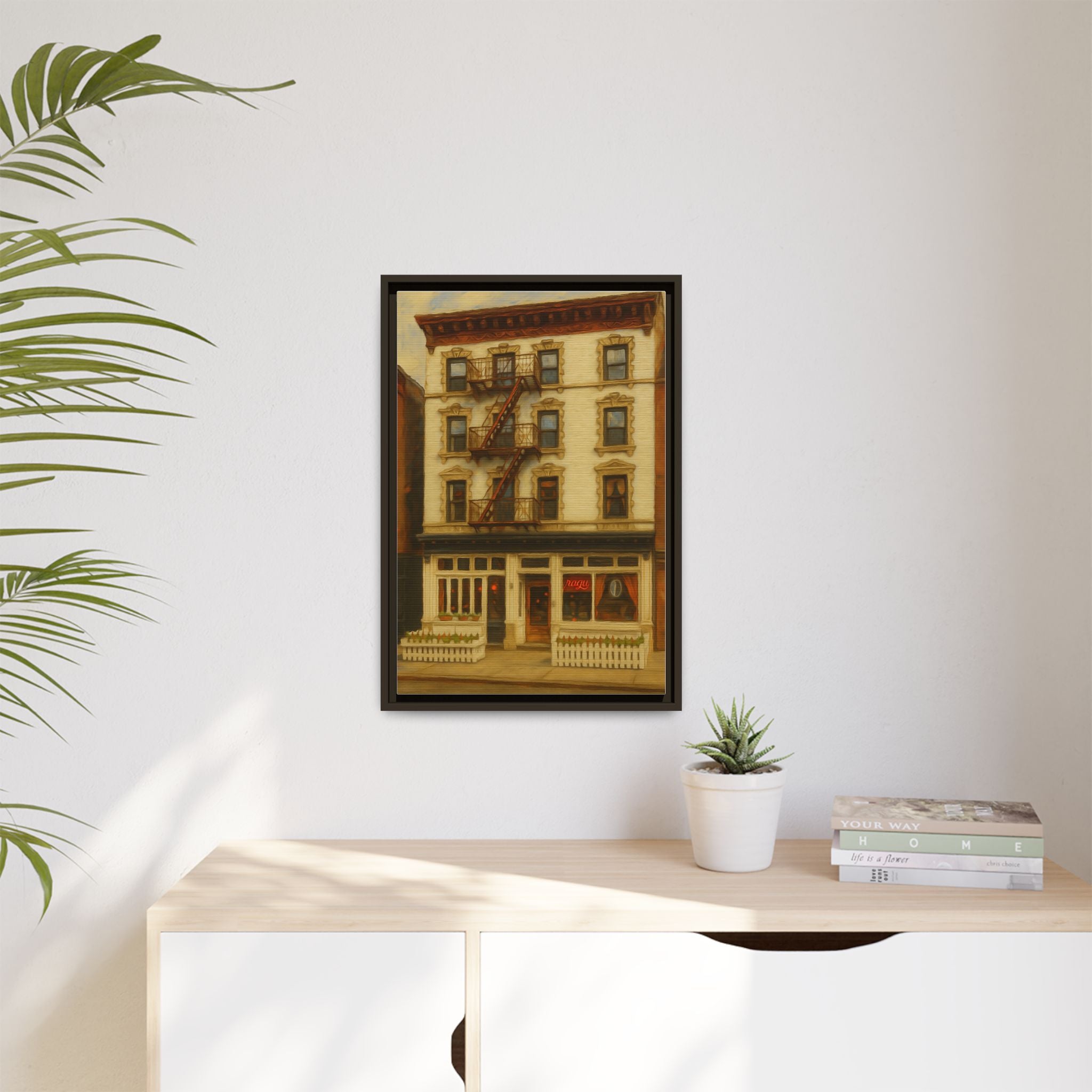 Frank — Restaurant Print | Matte Canvas + Wooden Frame