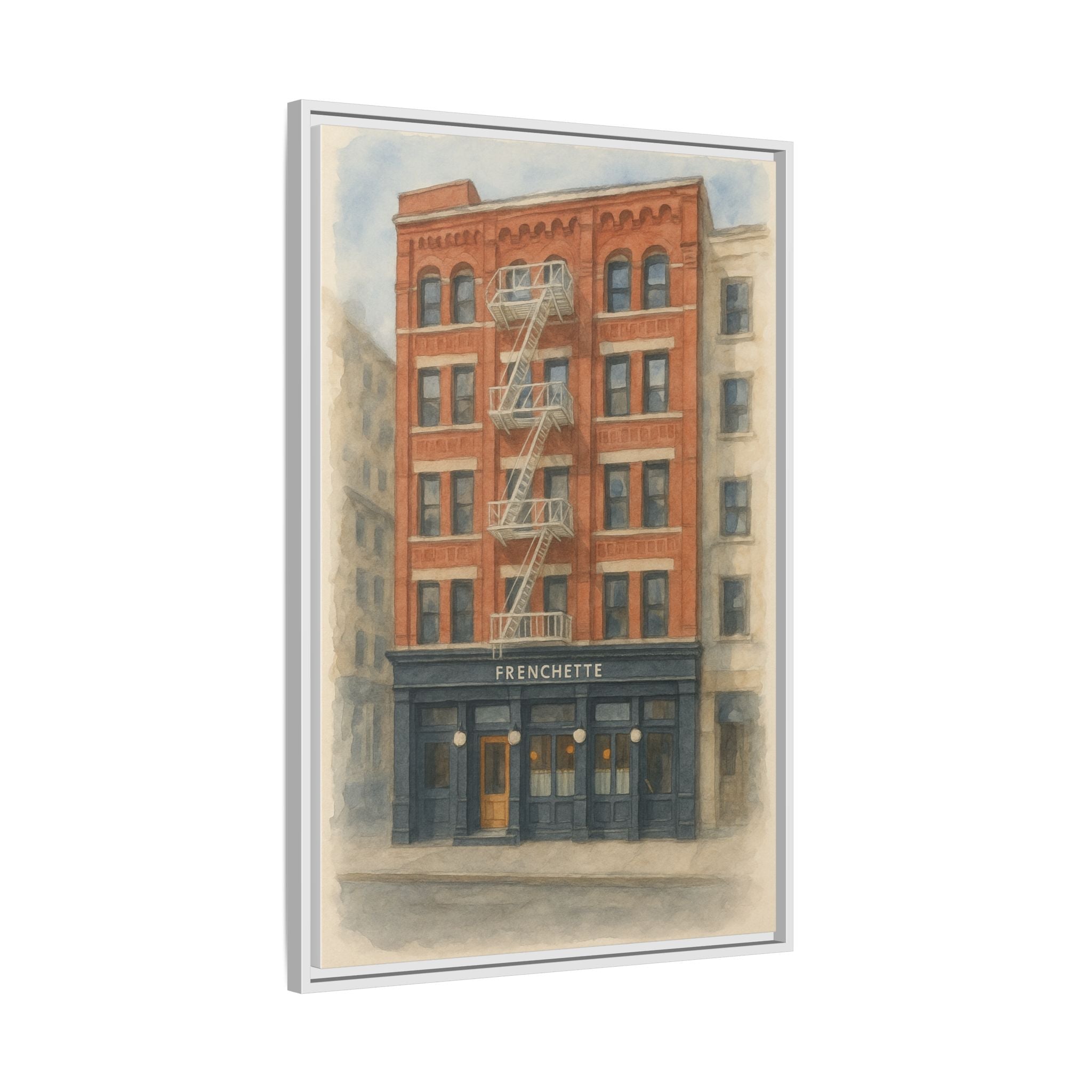 Frenchette Restaurant — Restaurant Print | Matte Canvas + Wooden Frame