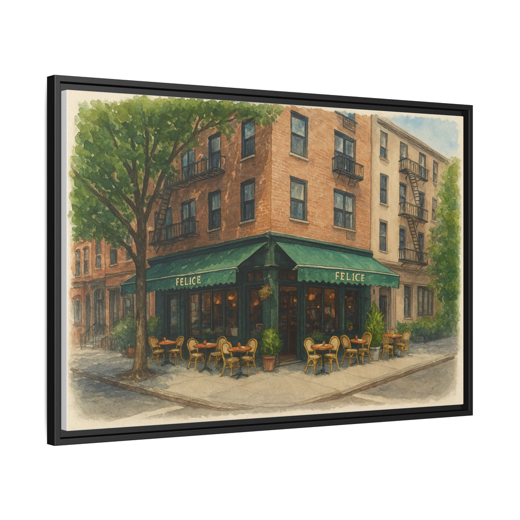 Felice — Restaurant Print | Matte Canvas + Wooden Frame