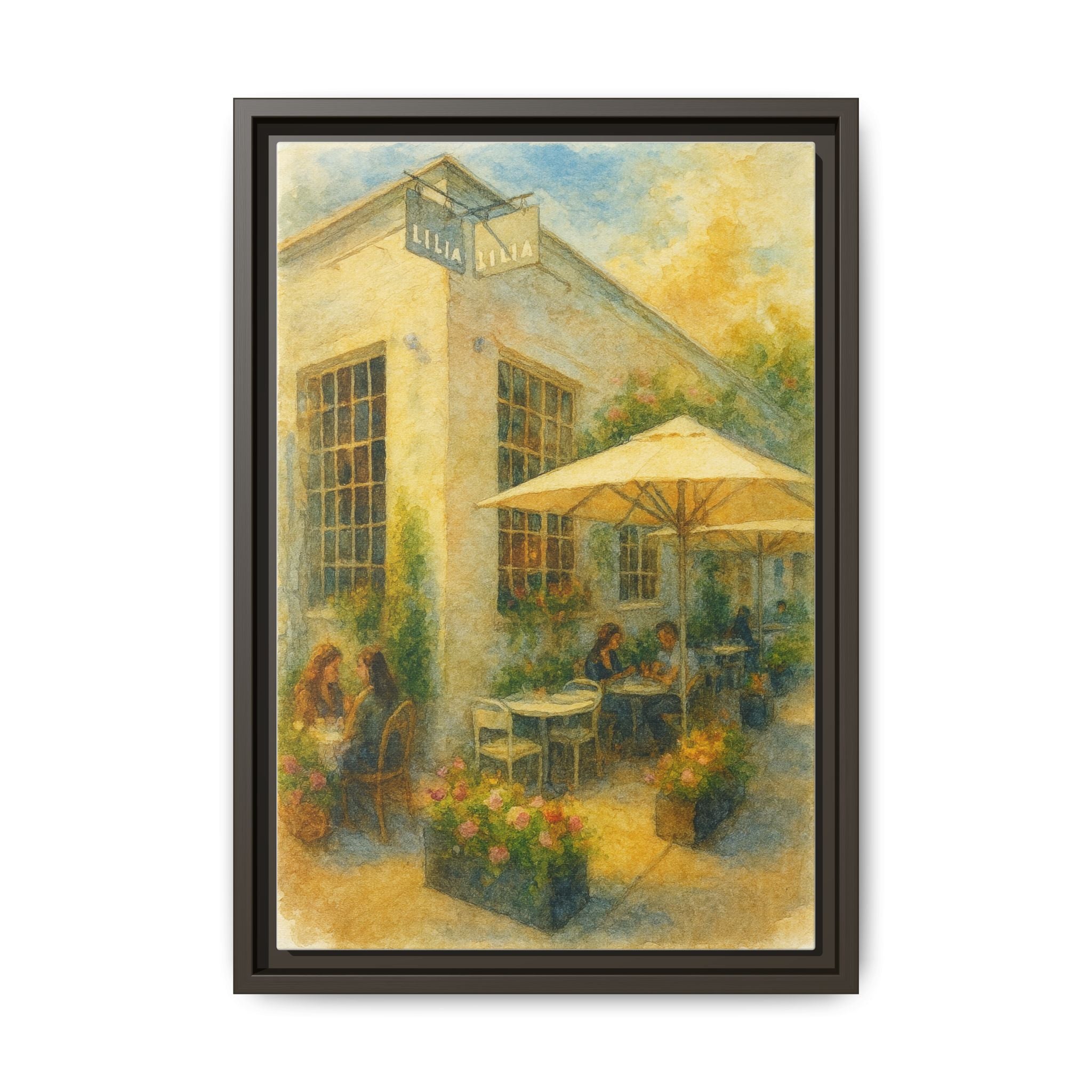 Lilia — Restaurant Print | Matte Canvas + Wooden Frame