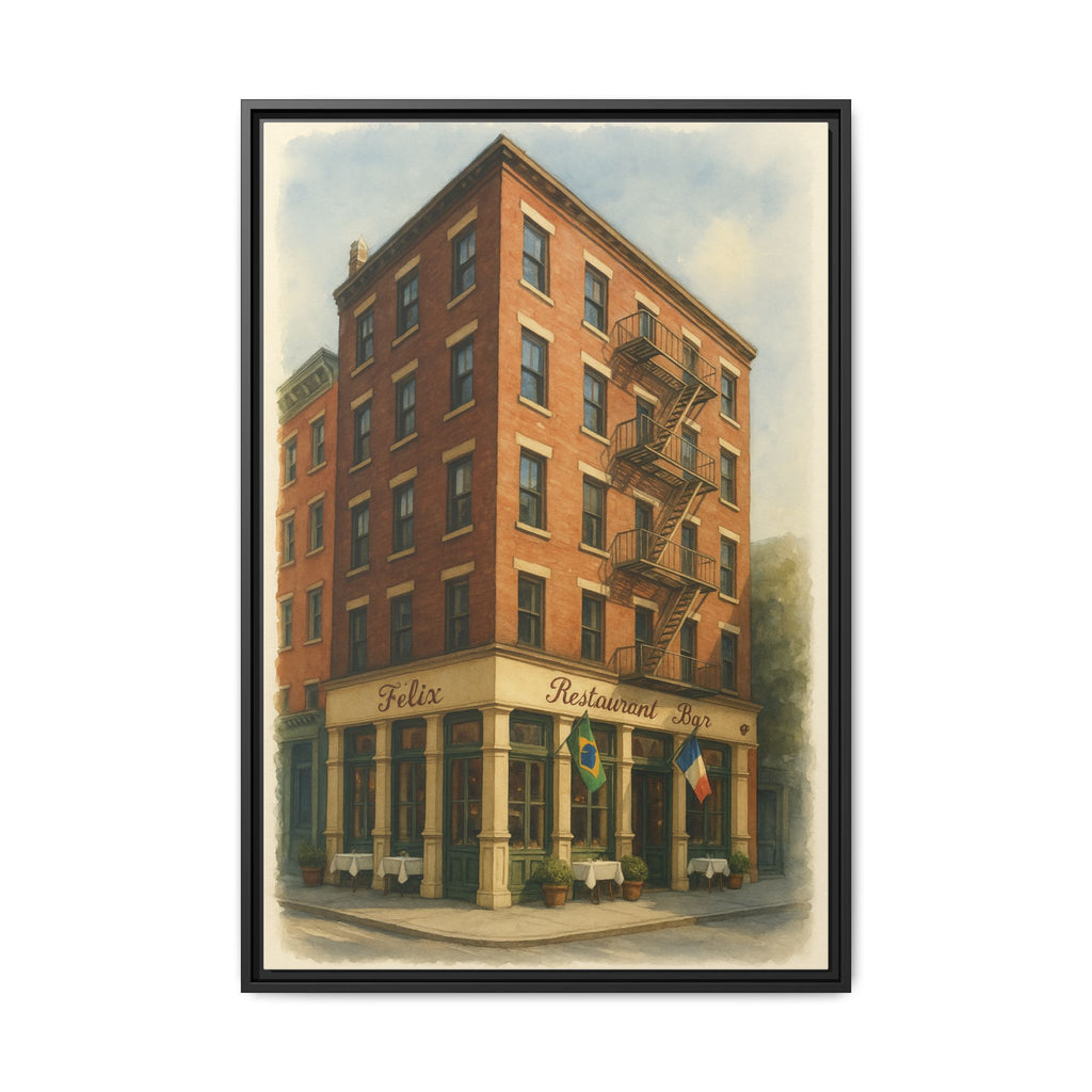 Felix — Restaurant Print | Matte Canvas + Wooden Frame