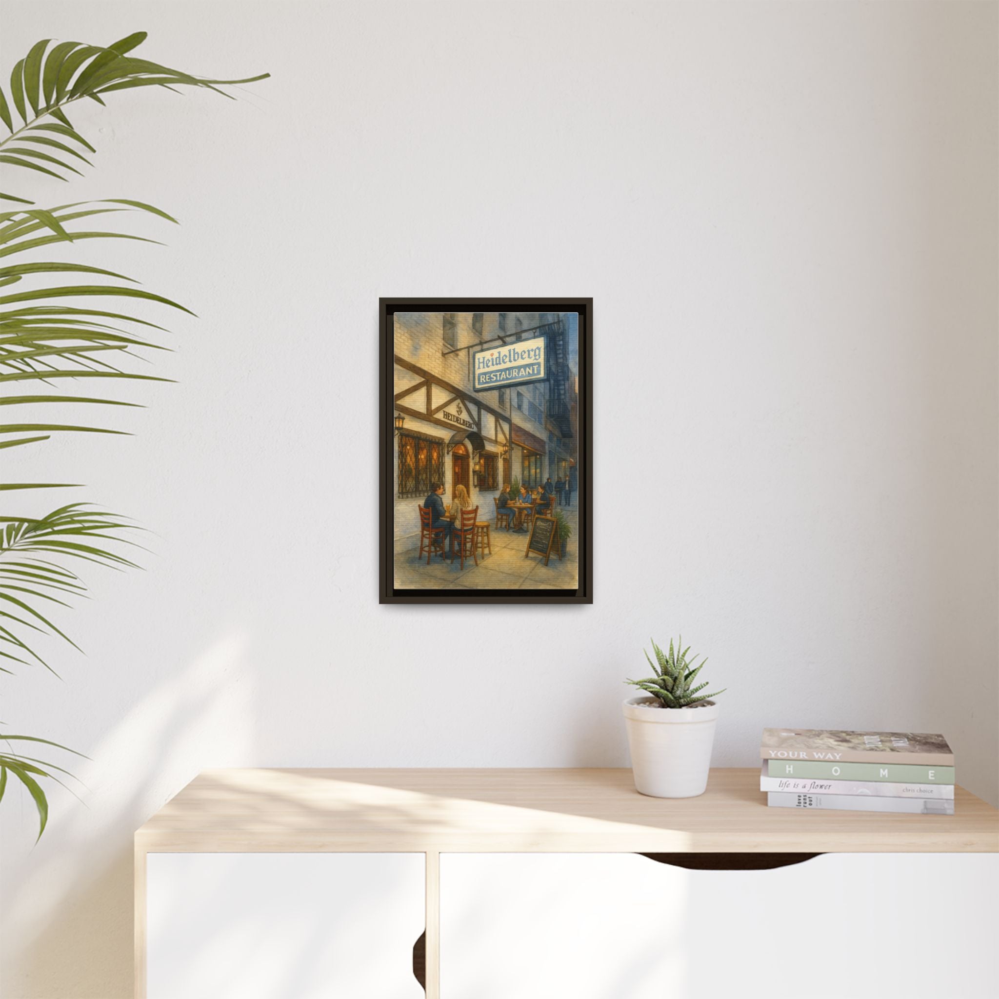 Heidelberg — Restaurant Print | Matte Canvas + Wooden Frame