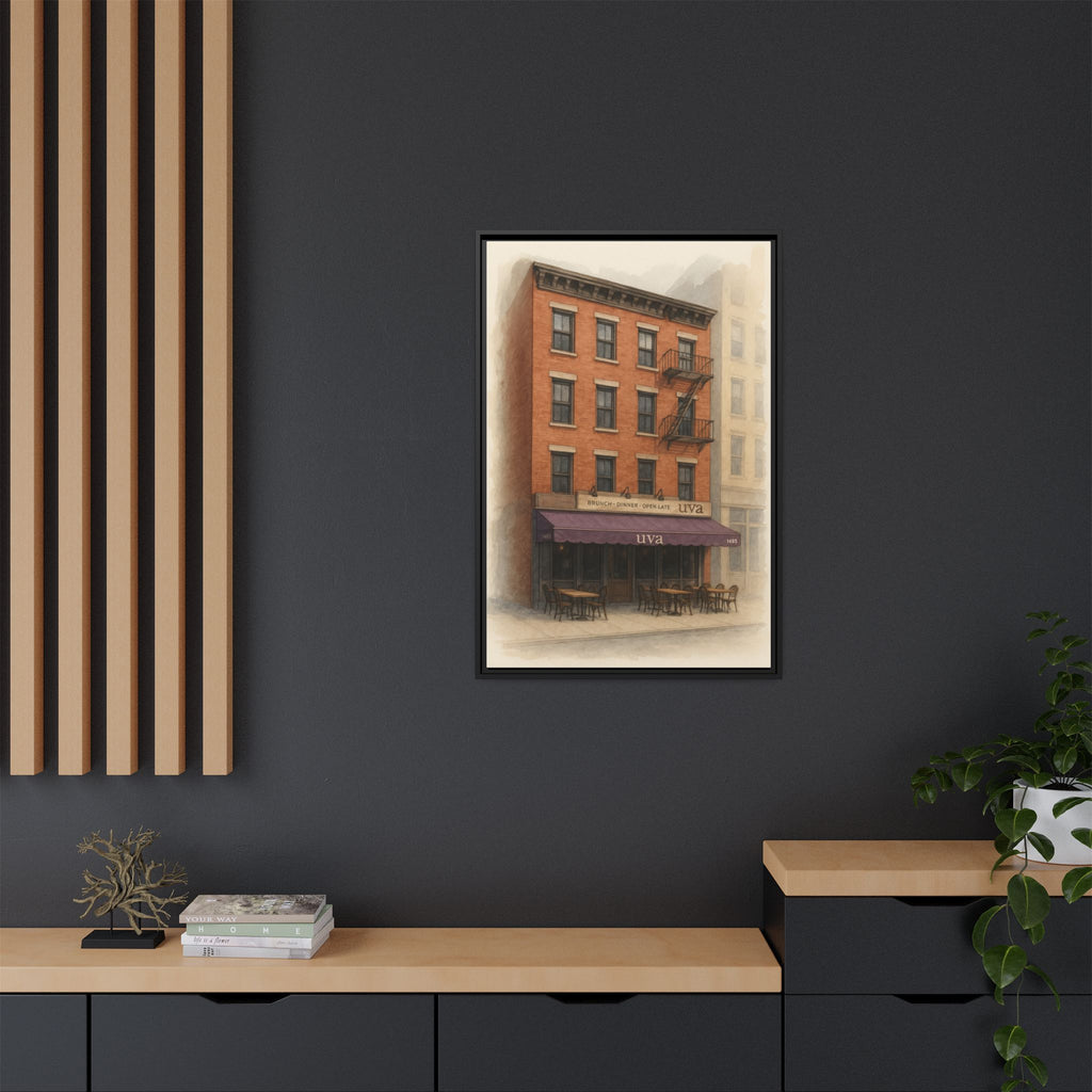 Uva Restaurant Print — Restaurant Print | Matte Canvas + Wooden Frame