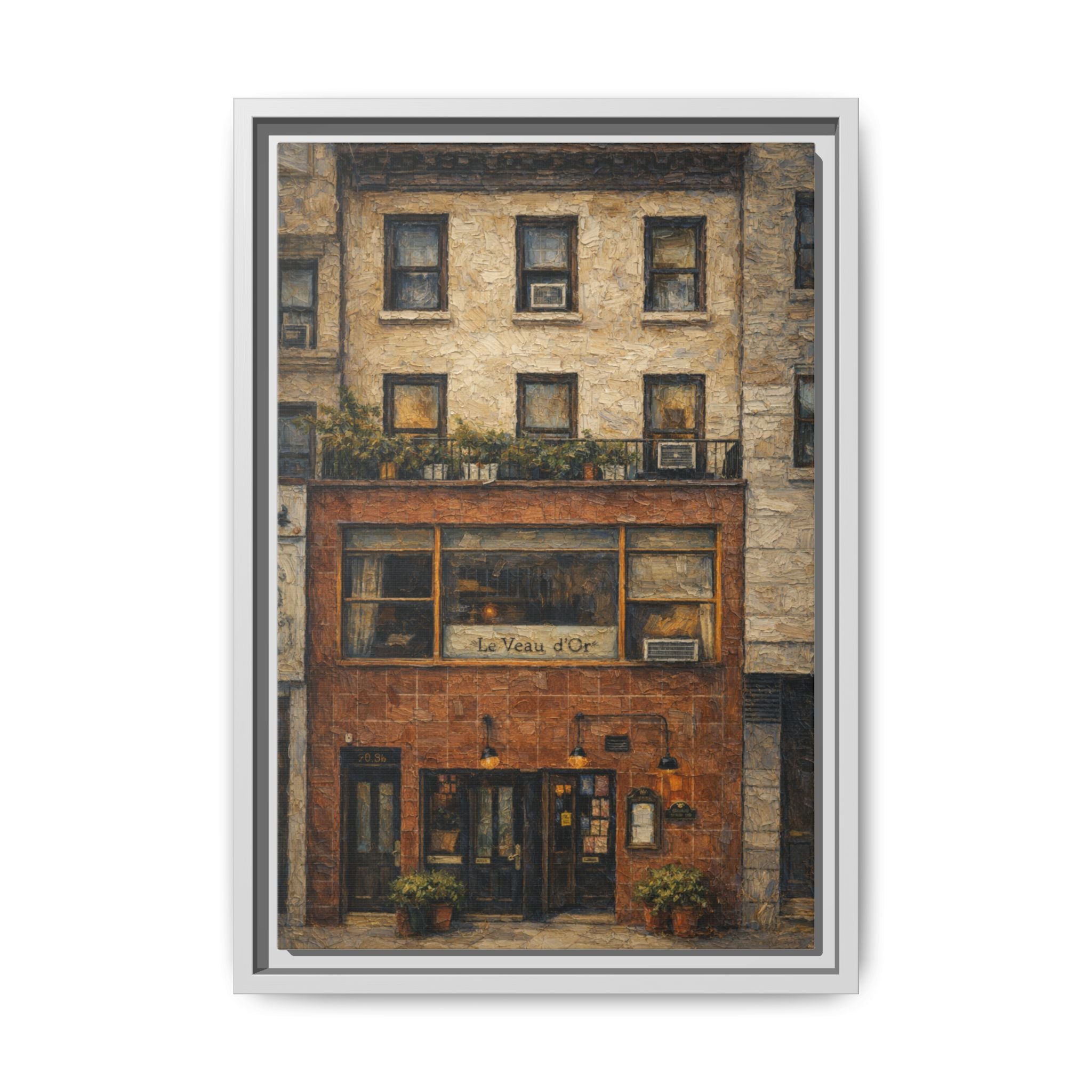 Le Veau d'Or — Restaurant Print | Matte Canvas + Wooden Frame