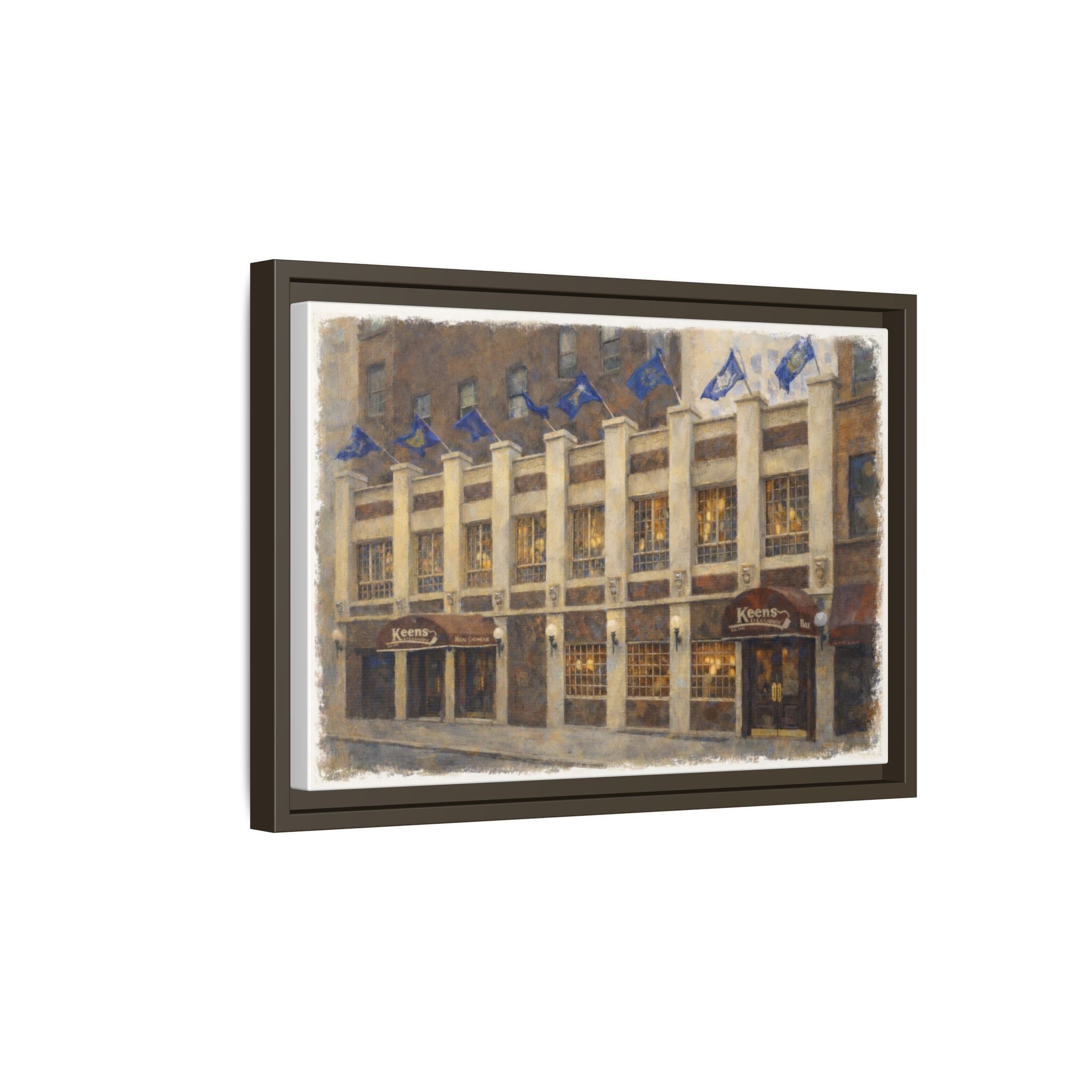 Keens Steakhouse — Restaurant Print | Matte Canvas + Wooden Frame