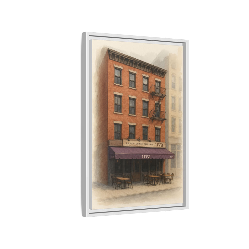 Uva Restaurant Print — Restaurant Print | Matte Canvas + Wooden Frame