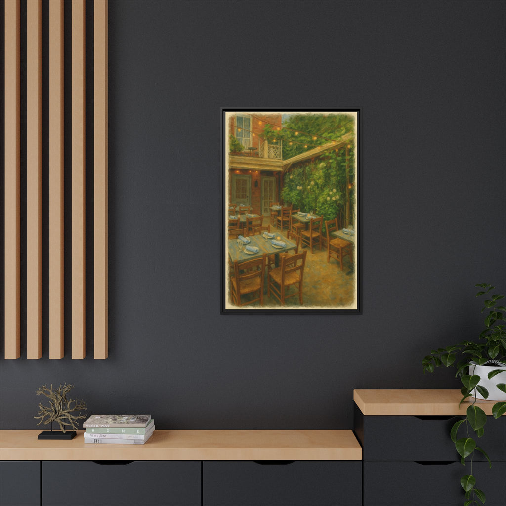 Palma — Restaurant Print | Matte Canvas + Wooden Frame