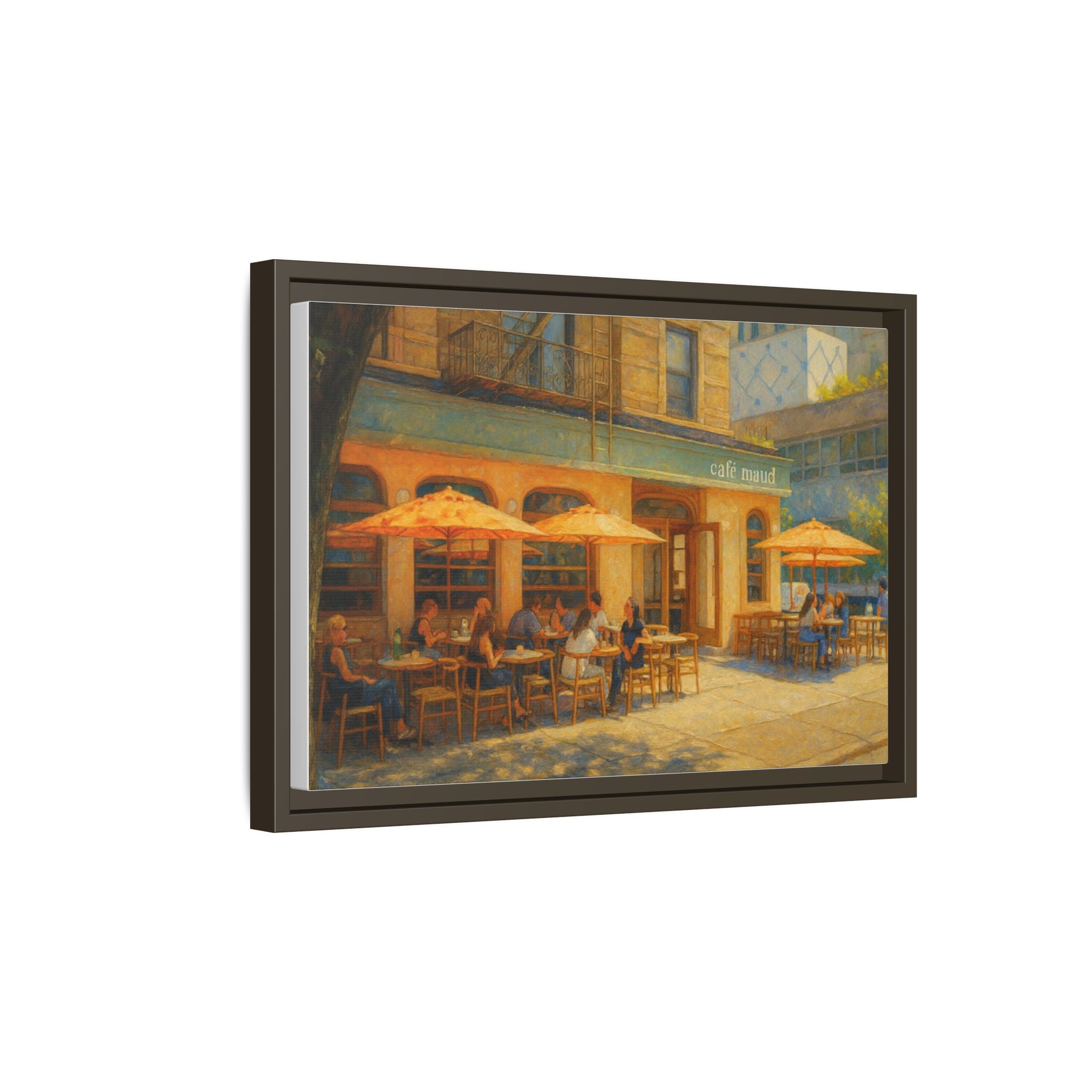 Café Maud — Restaurant Print | Matte Canvas + Wooden Frame