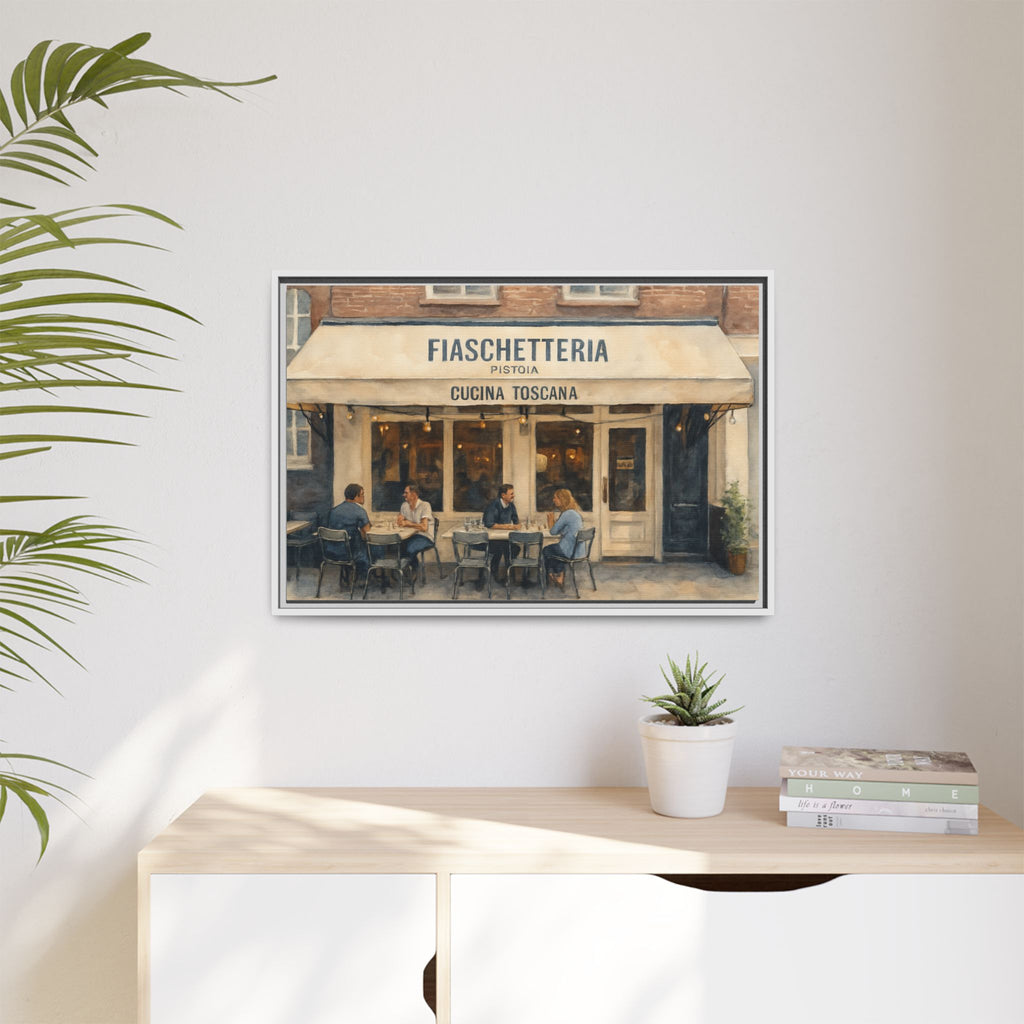 Fiaschetteria Pistoia — Restaurant Print | Matte Canvas + Wooden Frame