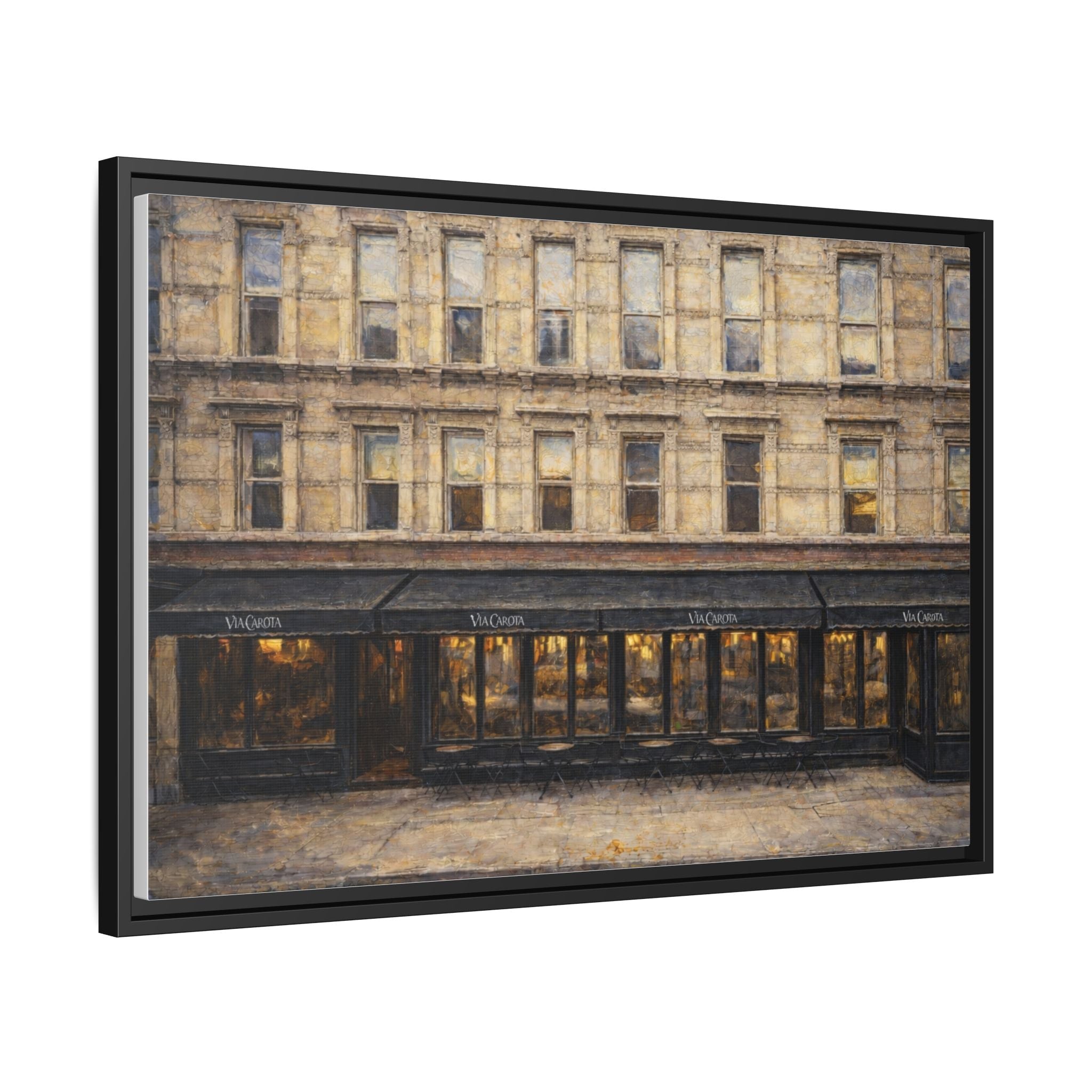 Via Carota — Restaurant Print | Matte Canvas + Wooden Frame