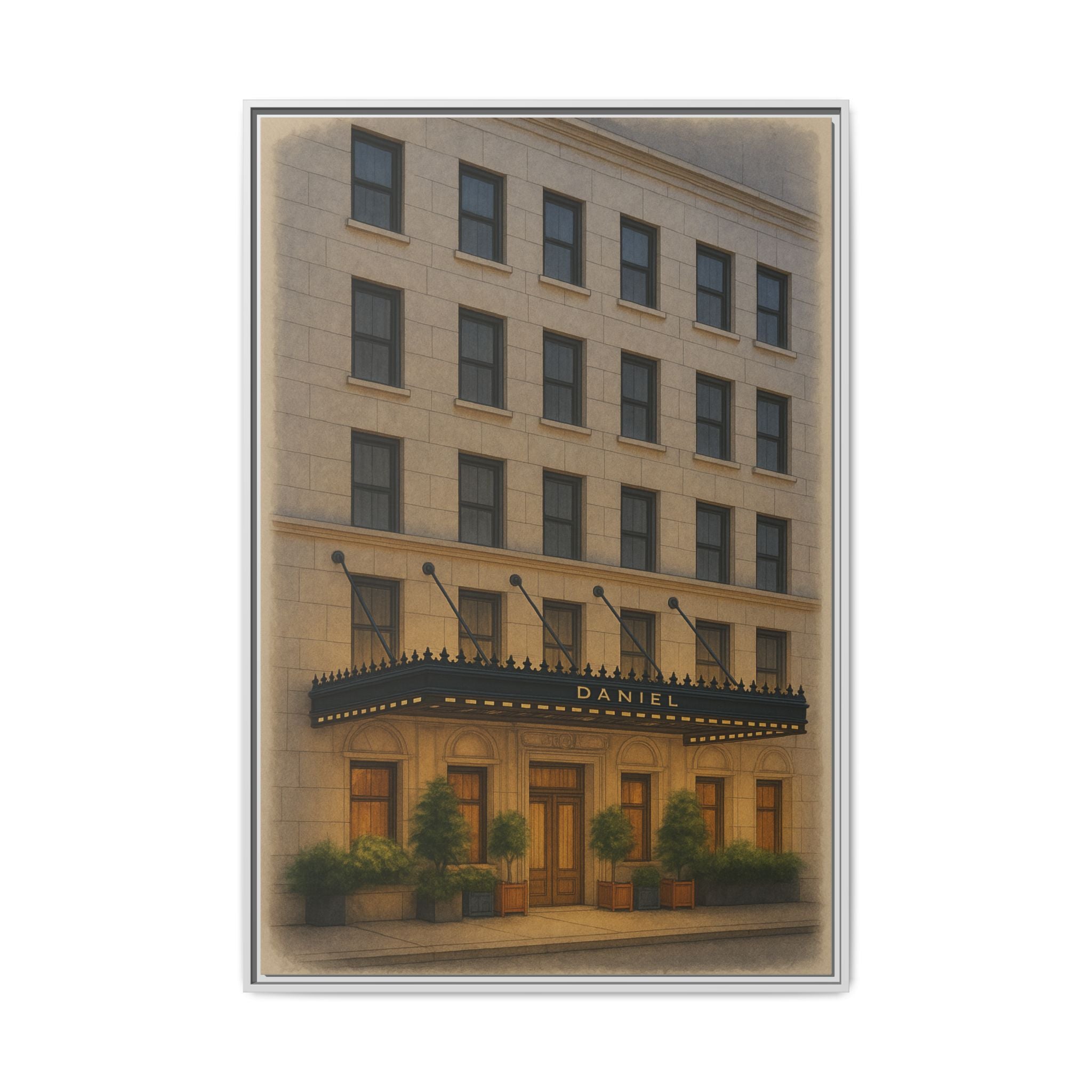 Restaurant Daniel — Restaurant Print | Matte Canvas + Wooden Frame