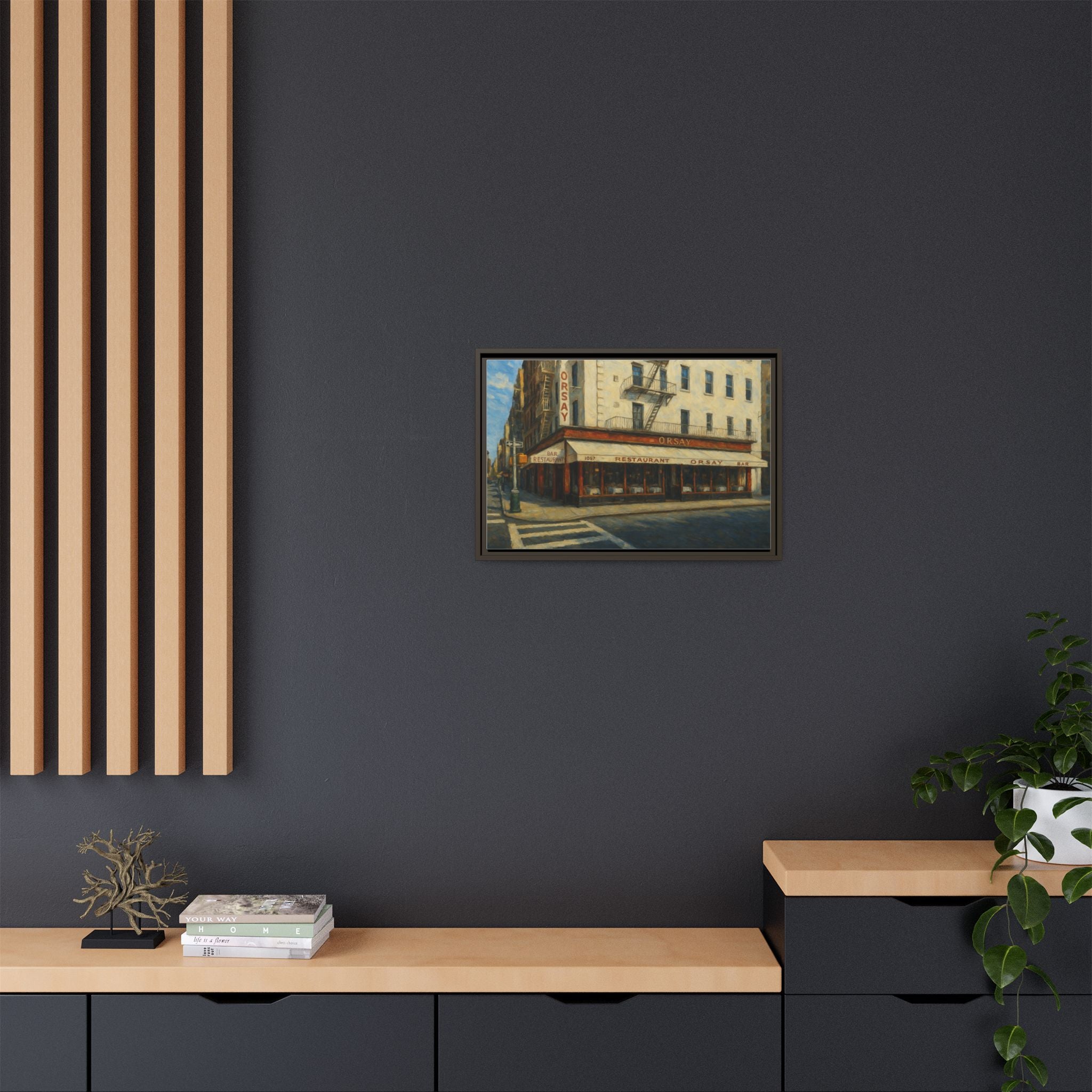 Orsay — Restaurant Print | Matte Canvas + Wooden Frame