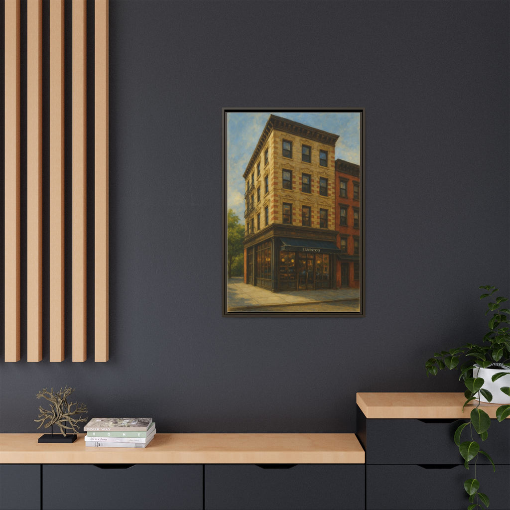 Ernesto's — Restaurant Print | Matte Canvas + Wooden Frame