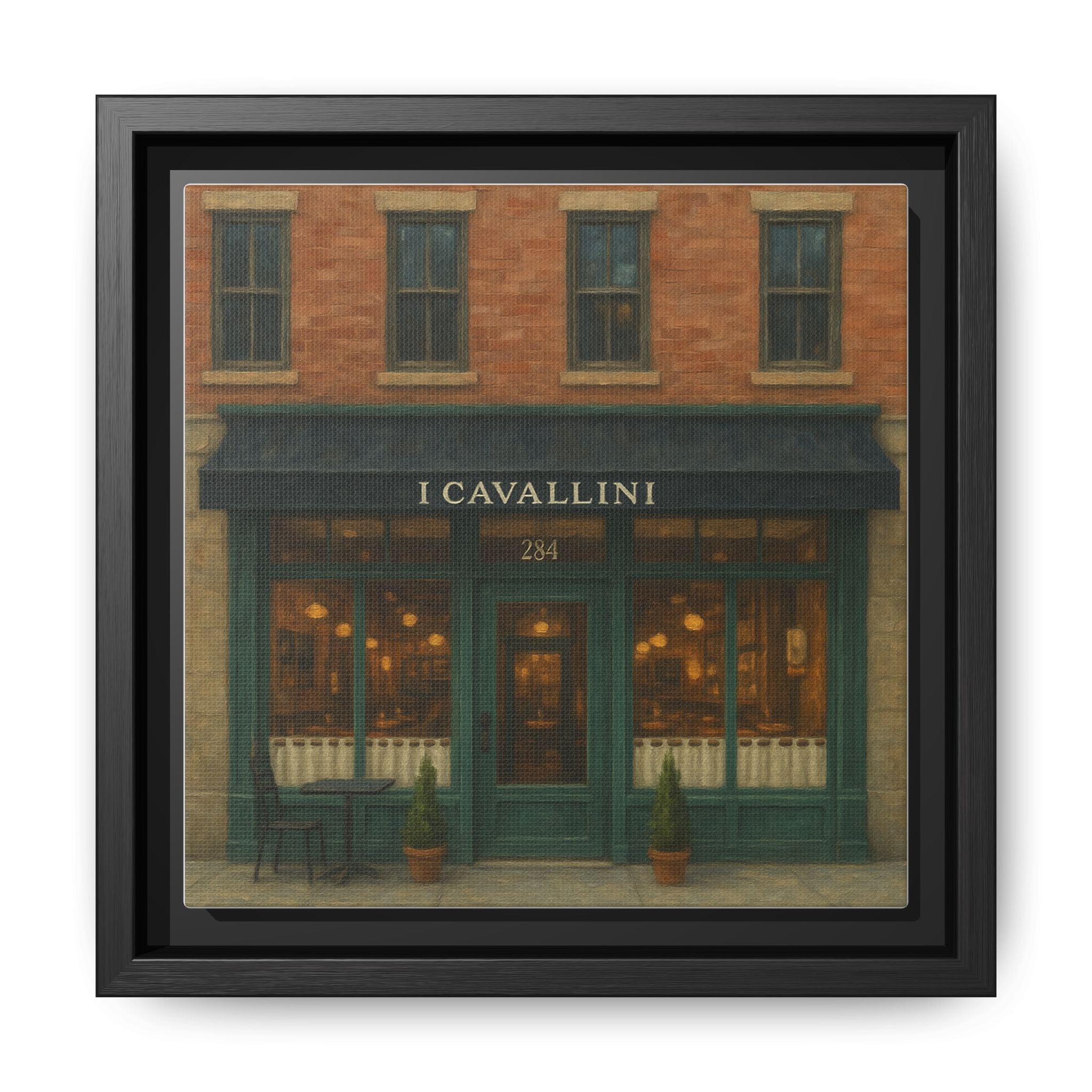 I Cavallini — Restaurant Print | Matte Canvas + Wooden Frame