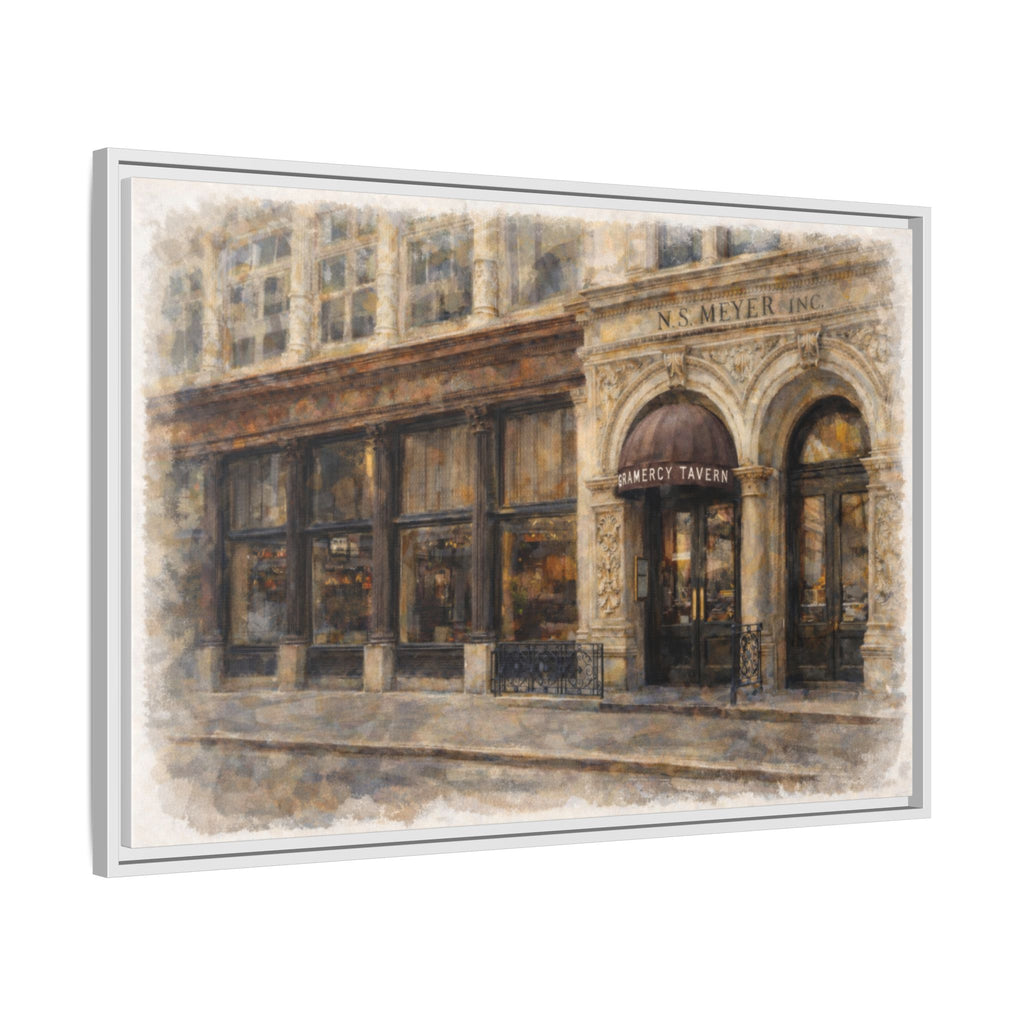 Gramercy Tavern — Restaurant Print | Matte Canvas + Wooden Frame
