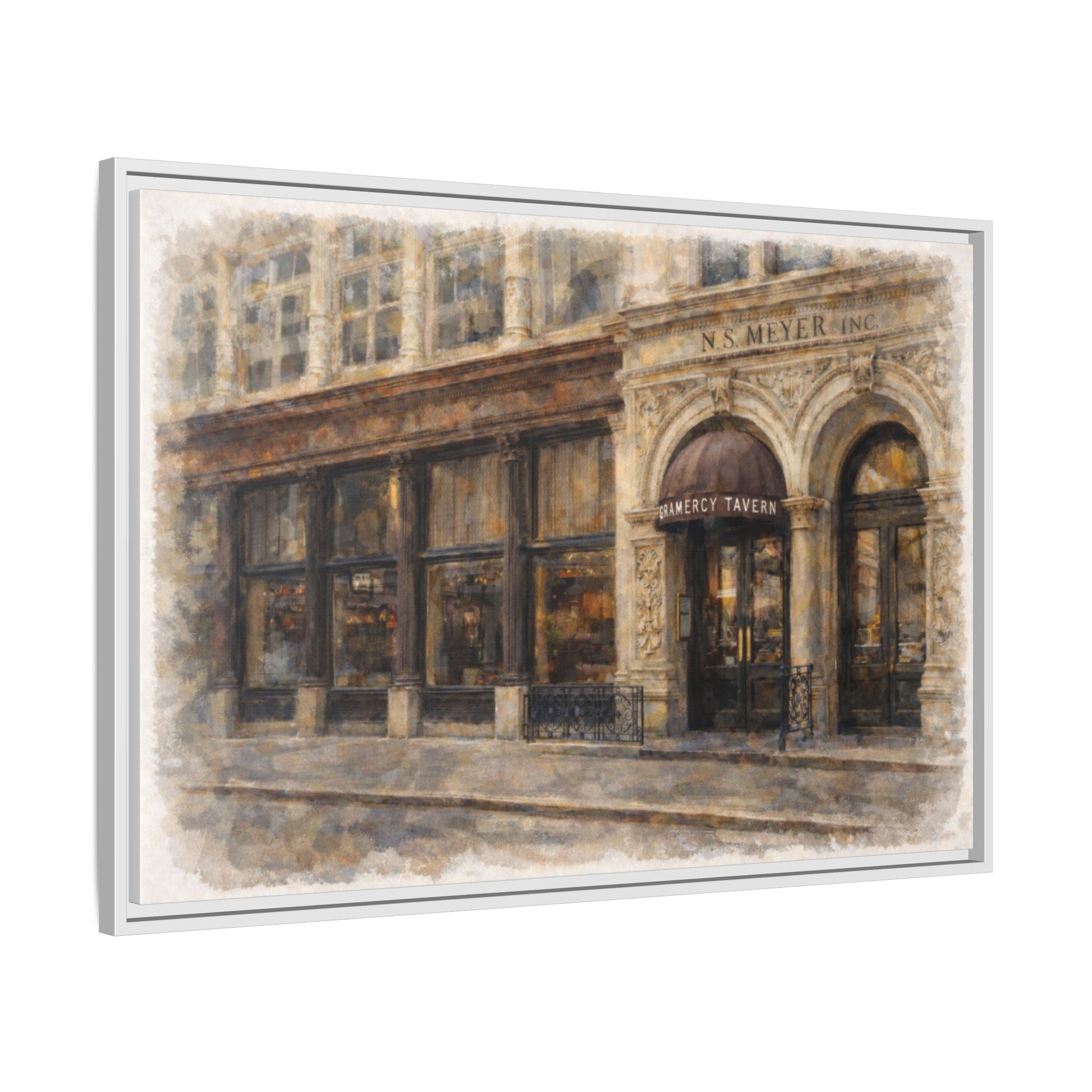 Gramercy Tavern — Restaurant Print | Matte Canvas + Wooden Frame