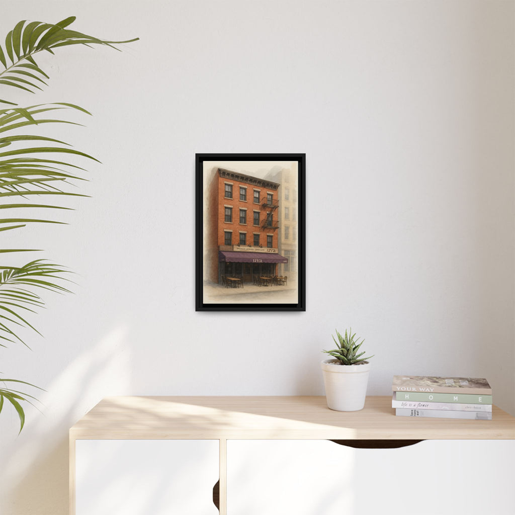 Uva Restaurant Print — Restaurant Print | Matte Canvas + Wooden Frame