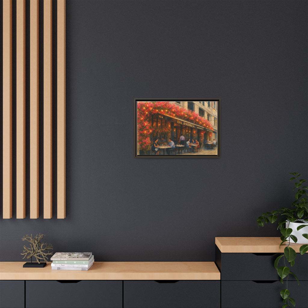 Da Andrea — Restaurant Print | Matte Canvas + Wooden Frame