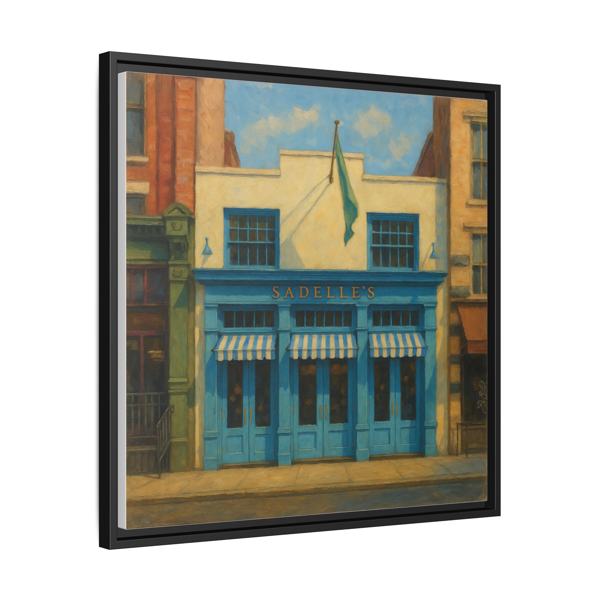 Sadelle's Restaurant — Restaurant Print | Matte Canvas + Wooden Frame