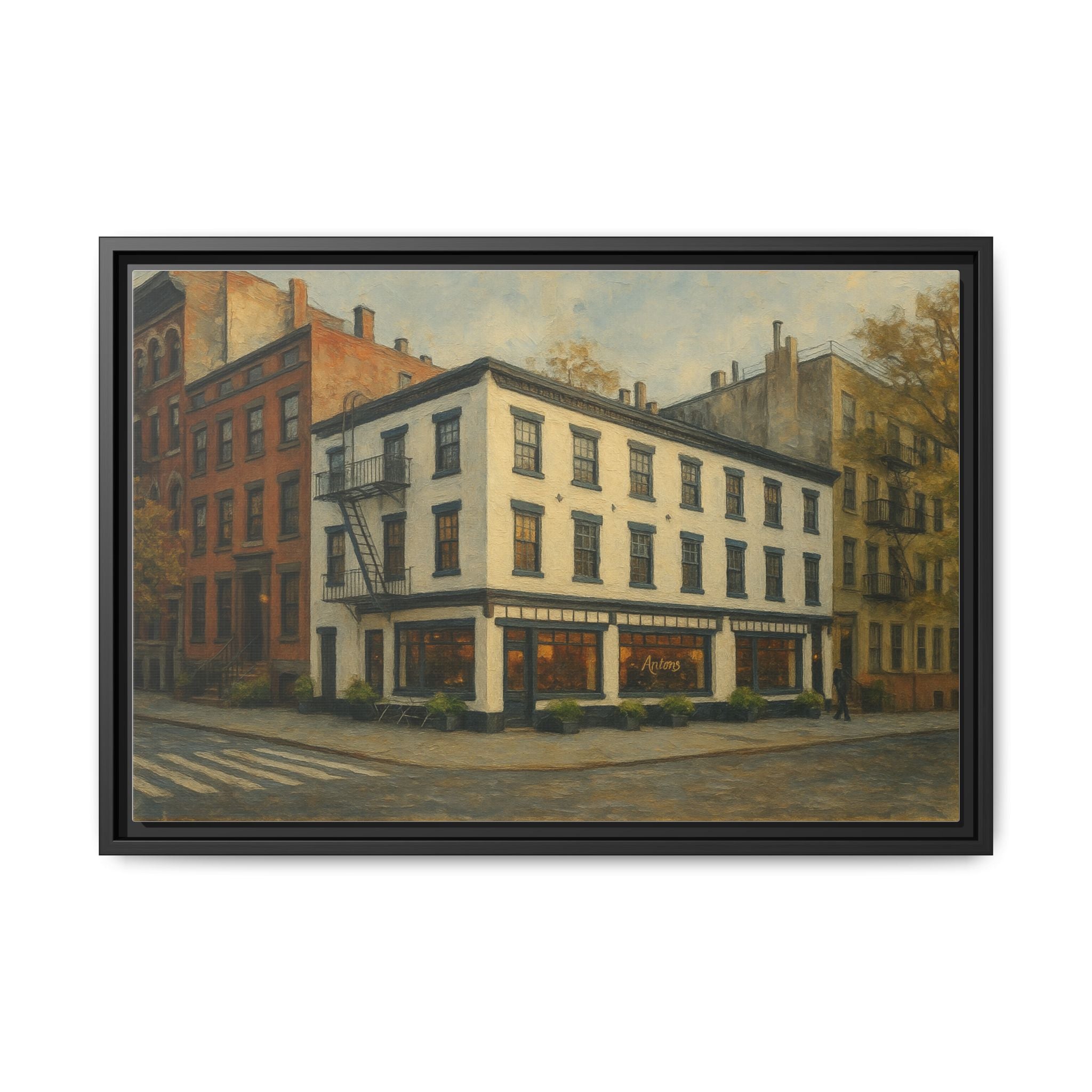 Anton's — Restaurant Print | Matte Canvas + Wooden Frame