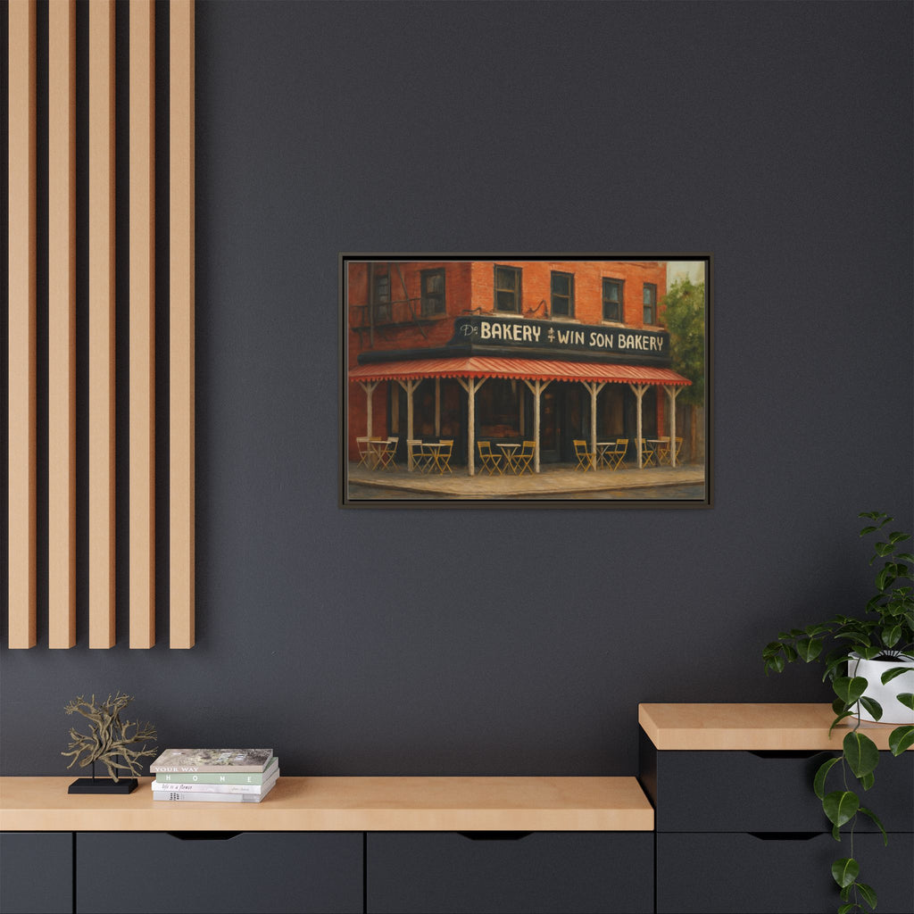 Win Son Bakery — Restaurant Print | Matte Canvas + Wooden Frame