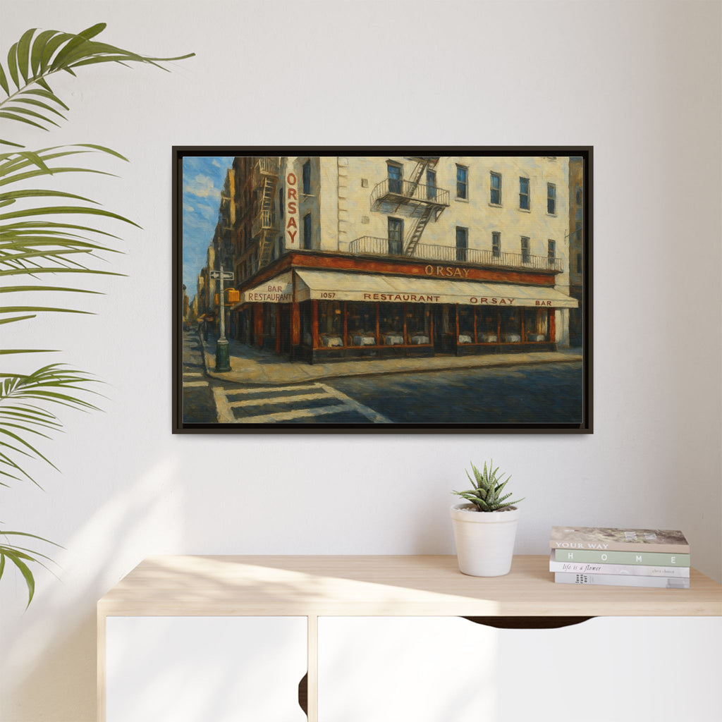 Orsay — Restaurant Print | Matte Canvas + Wooden Frame