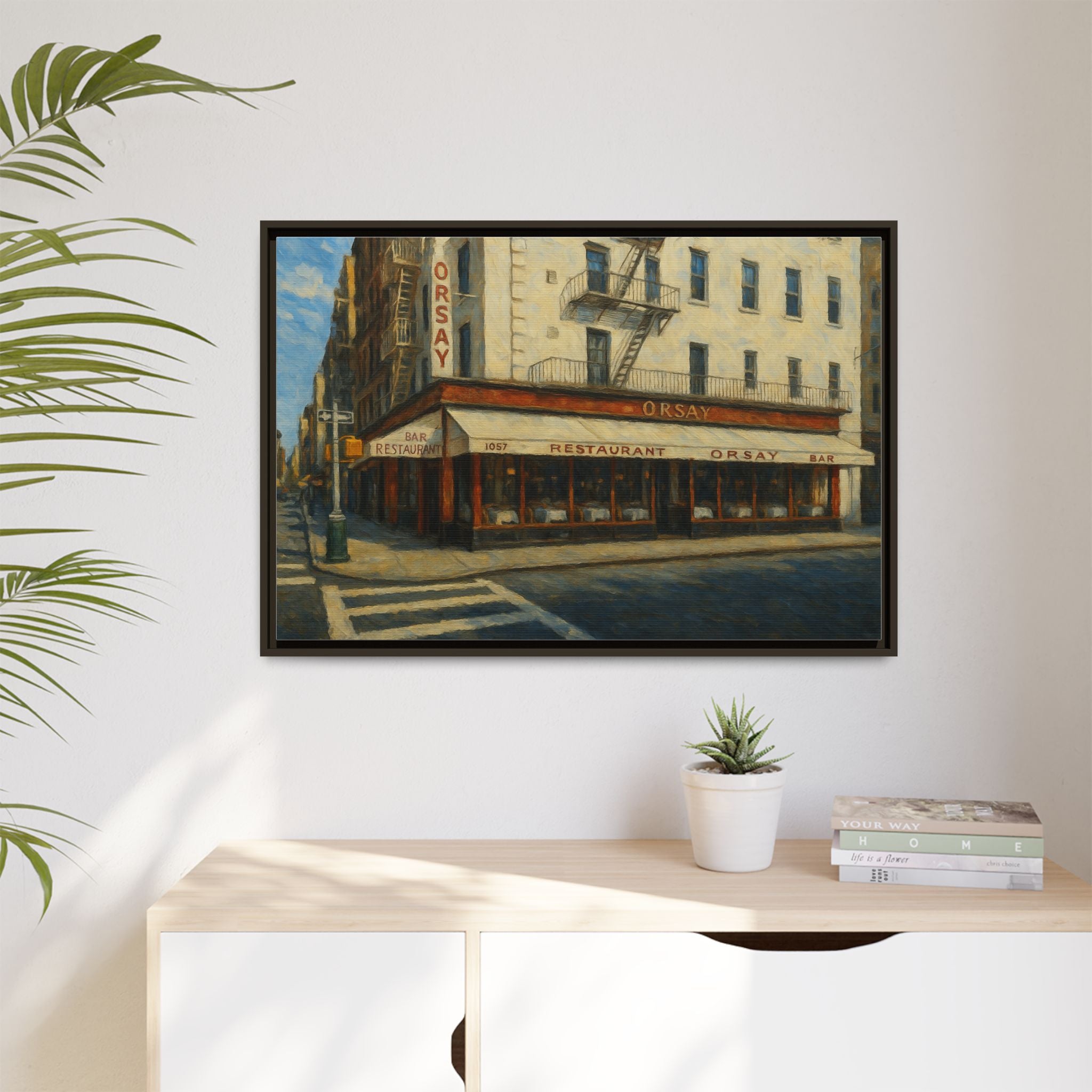 Orsay — Restaurant Print | Matte Canvas + Wooden Frame