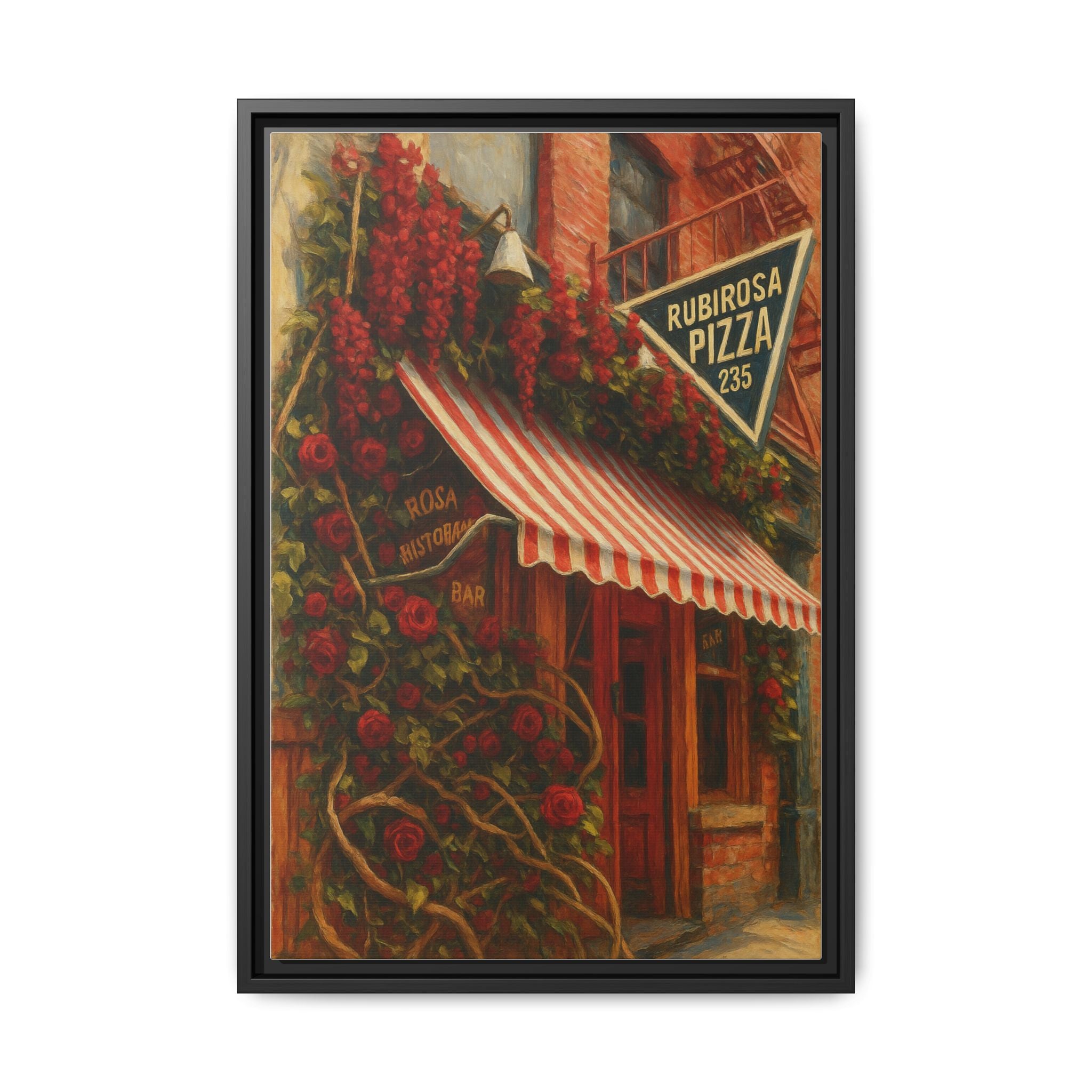 Rubirosa — Restaurant Print | Matte Canvas + Wooden Frame