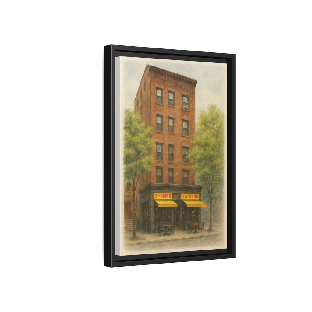 Casa Mono — Restaurant Print | Matte Canvas + Wooden Frame