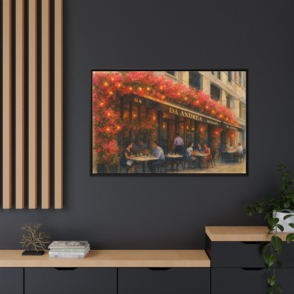 Da Andrea — Restaurant Print | Matte Canvas + Wooden Frame