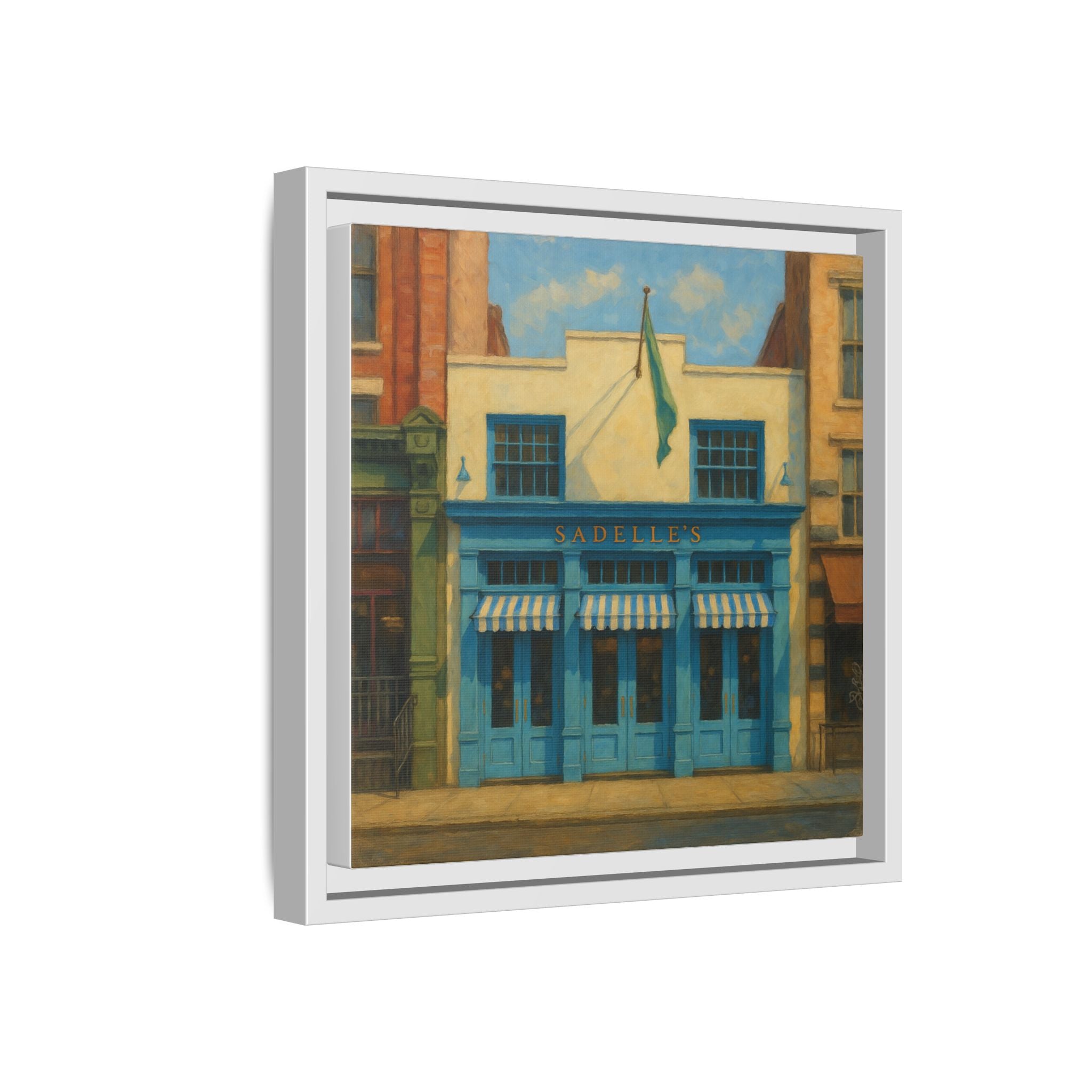 Sadelle's Restaurant — Restaurant Print | Matte Canvas + Wooden Frame