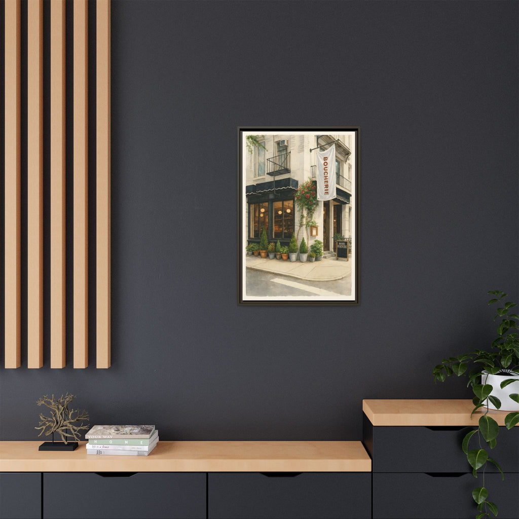 Petite Boucherie — Restaurant Print | Matte Canvas + Wooden Frame