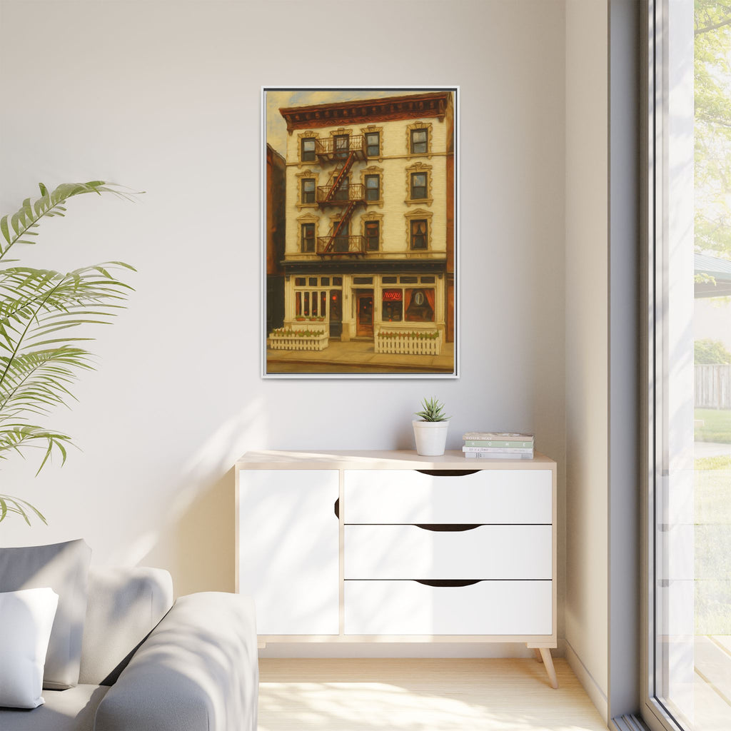 Frank — Restaurant Print | Matte Canvas + Wooden Frame