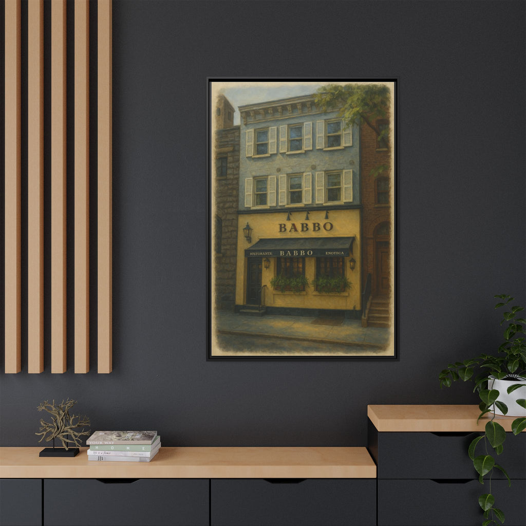 Babbo — Restaurant Print | Matte Canvas + Wooden Frame