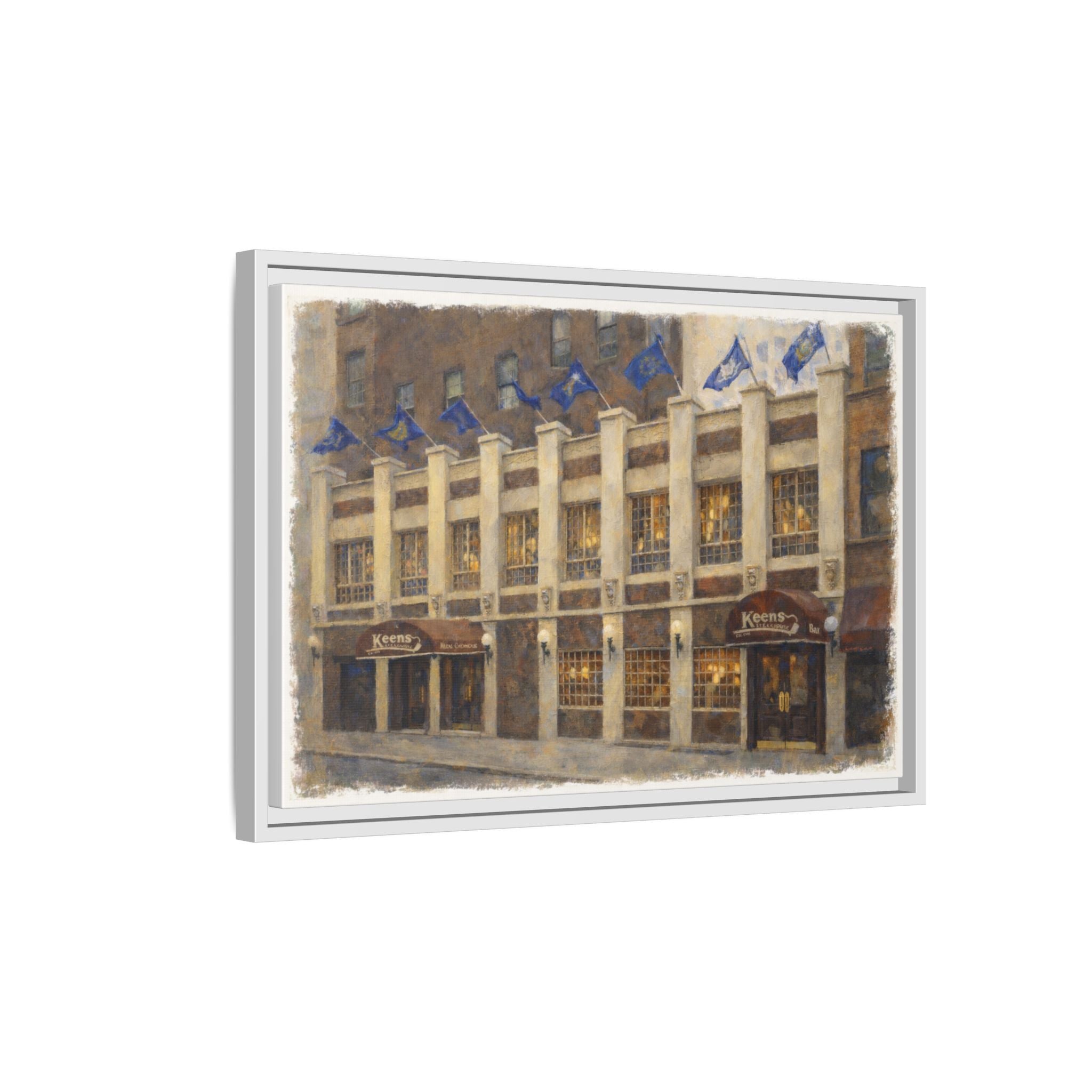 Keens Steakhouse — Restaurant Print | Matte Canvas + Wooden Frame