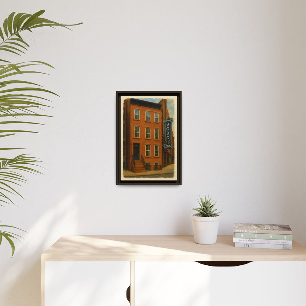 Bobo Restaurant — Restaurant Print | Matte Canvas + Wooden Frame