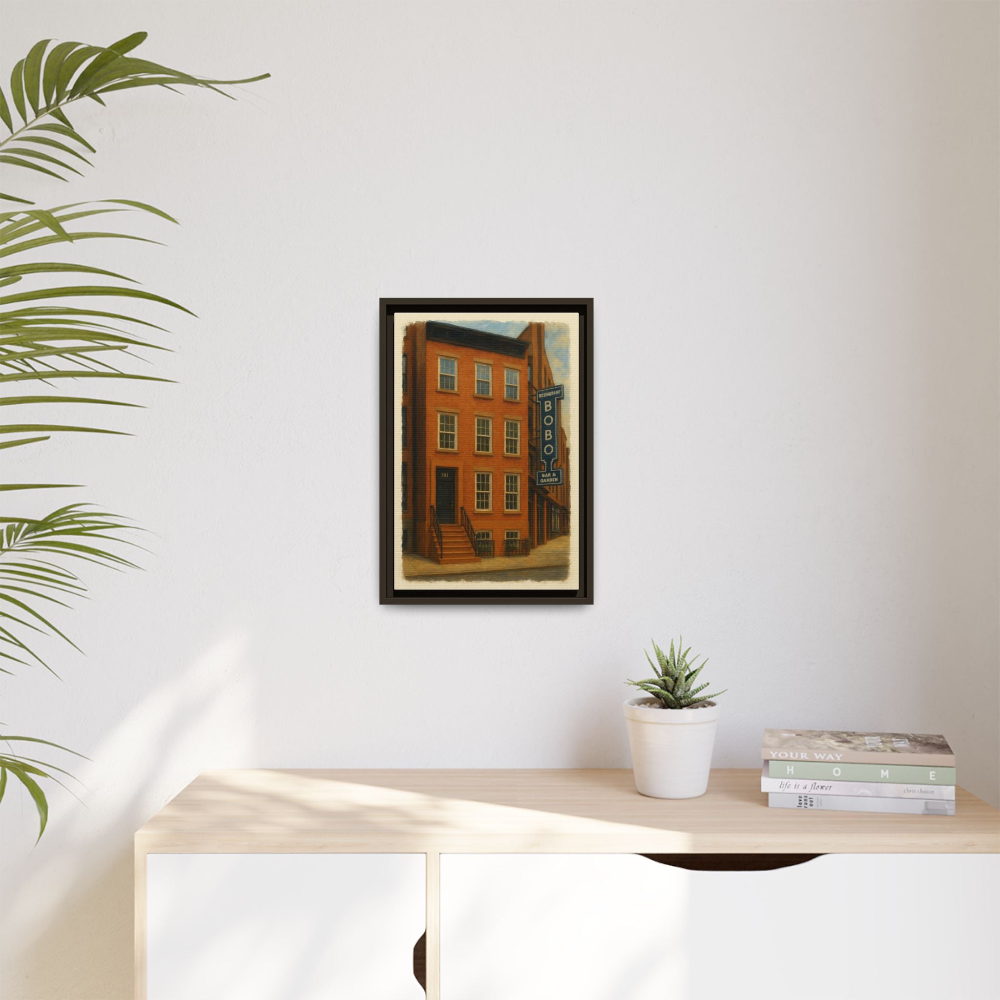 Bobo Restaurant — Restaurant Print | Matte Canvas + Wooden Frame