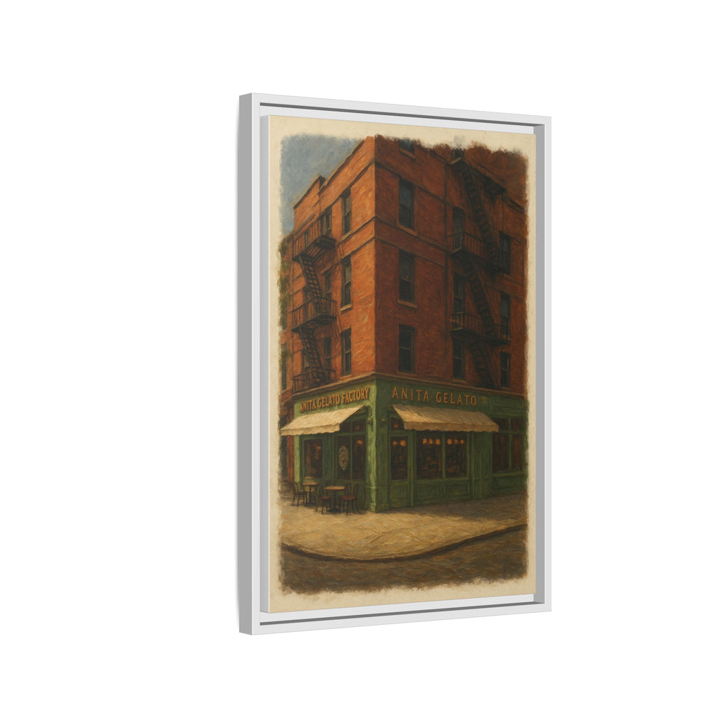 Anita Gelato — Restaurant Print | Matte Canvas + Wooden Frame
